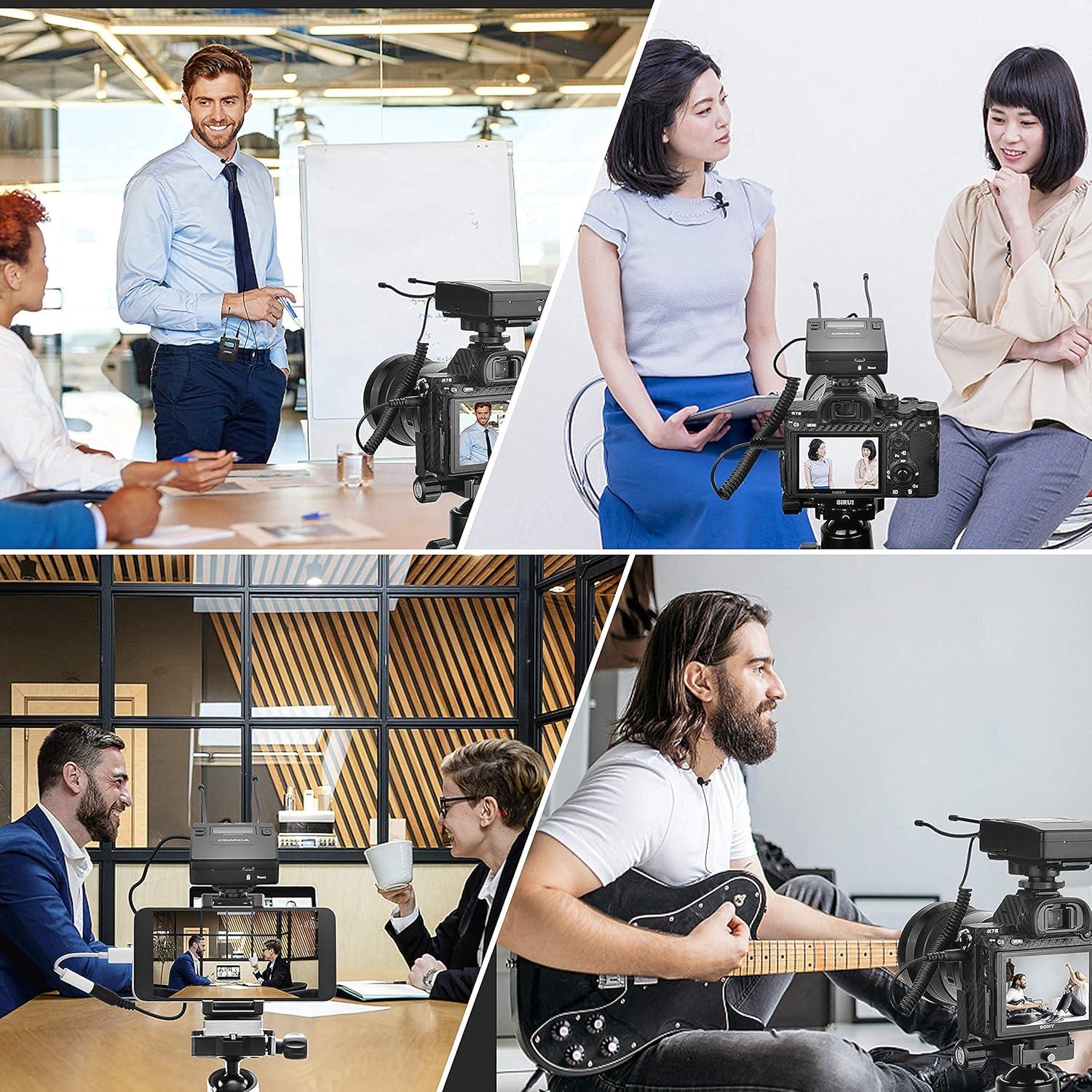 Micrófono Lavalier Inalámbrico COMICA CVM-WM300A 96 Canales