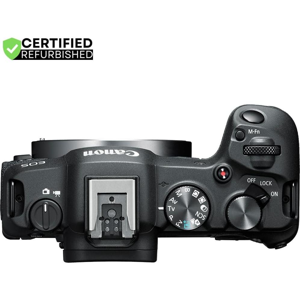 Canon EOS R8 Full Frame Mirrorless Interchangeable Lens Camera (Renewed) | Official Canon USA Partner Model | Body 5803C002 Bundle with Deco Gear Bag + Microphone + Tripod +Software & Accessories Kit
