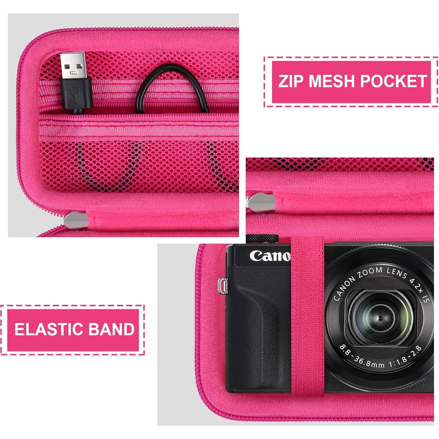 Funda para cámara Canon PowerShot G7 X Mark III II - Rojo Rosa