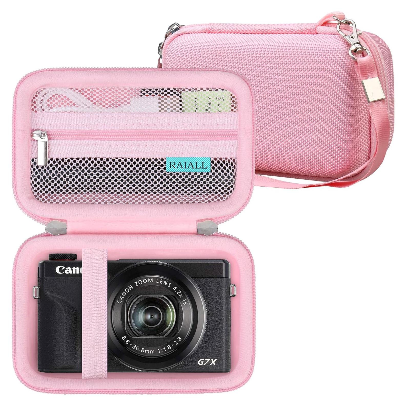 Funda dura RAIALL para Canon PowerShot G7X Mark II/III - Rosa