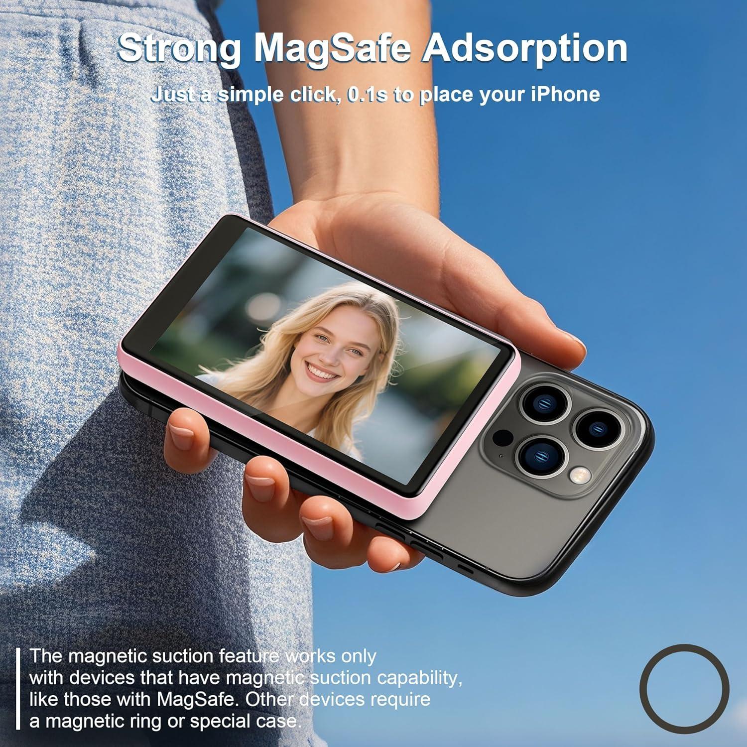 Pantalla Selfie LuliLi para iPhone y Android 4K, Rosa