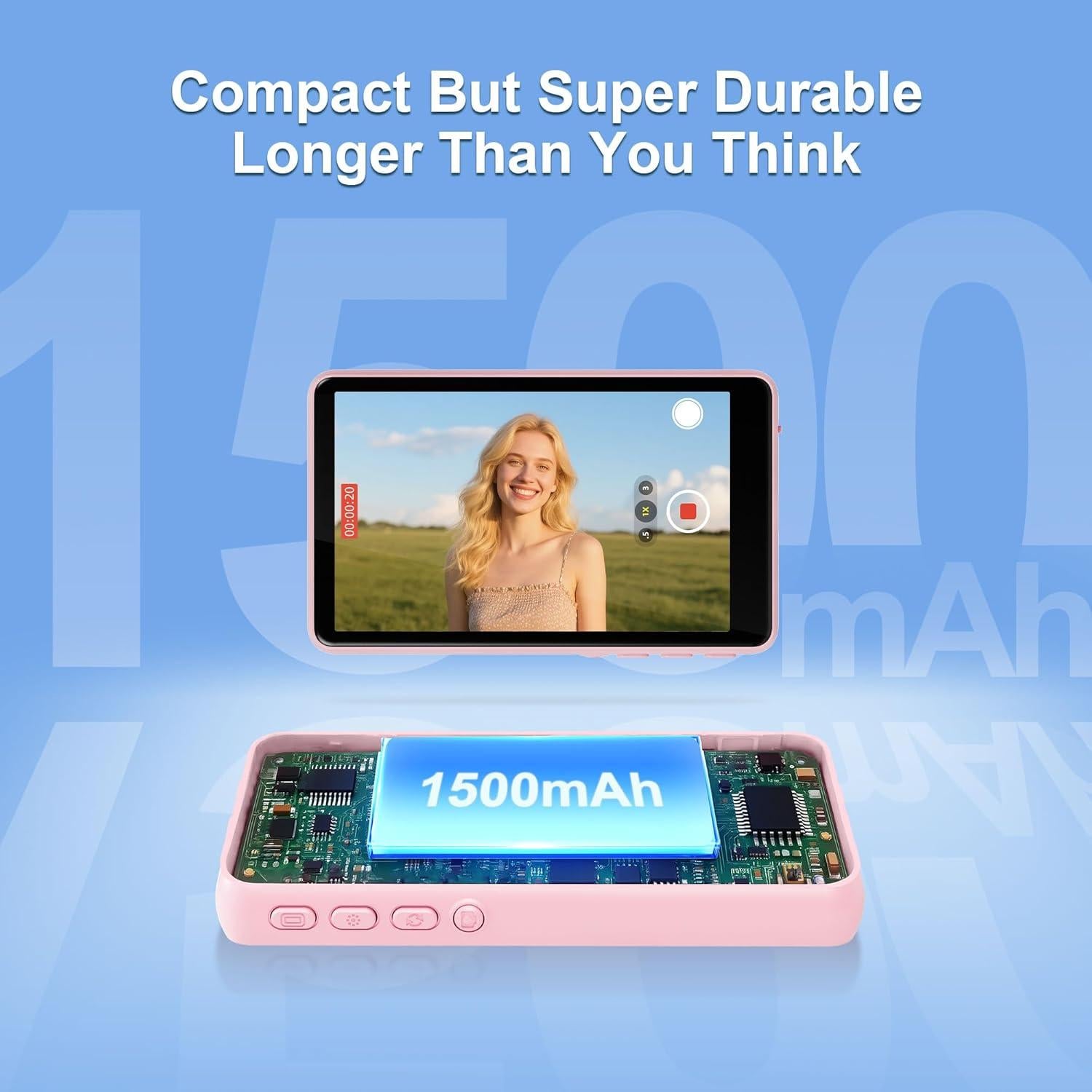 Pantalla Selfie LuliLi para iPhone y Android 4K, Rosa