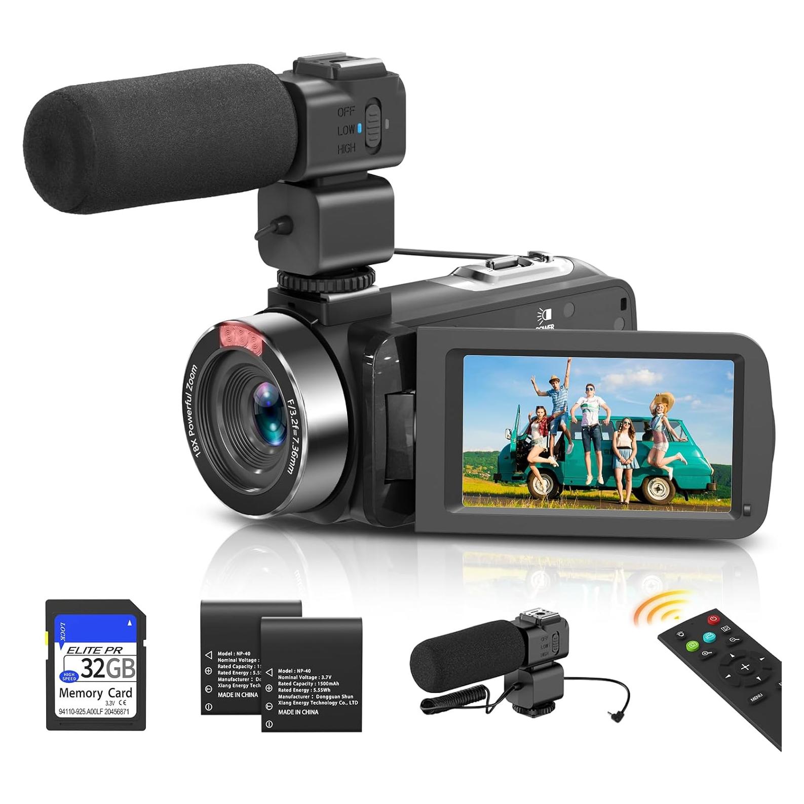 Cámara de Video 8K MURAUX HDV01, 48MP, WiFi, Pantalla Táctil