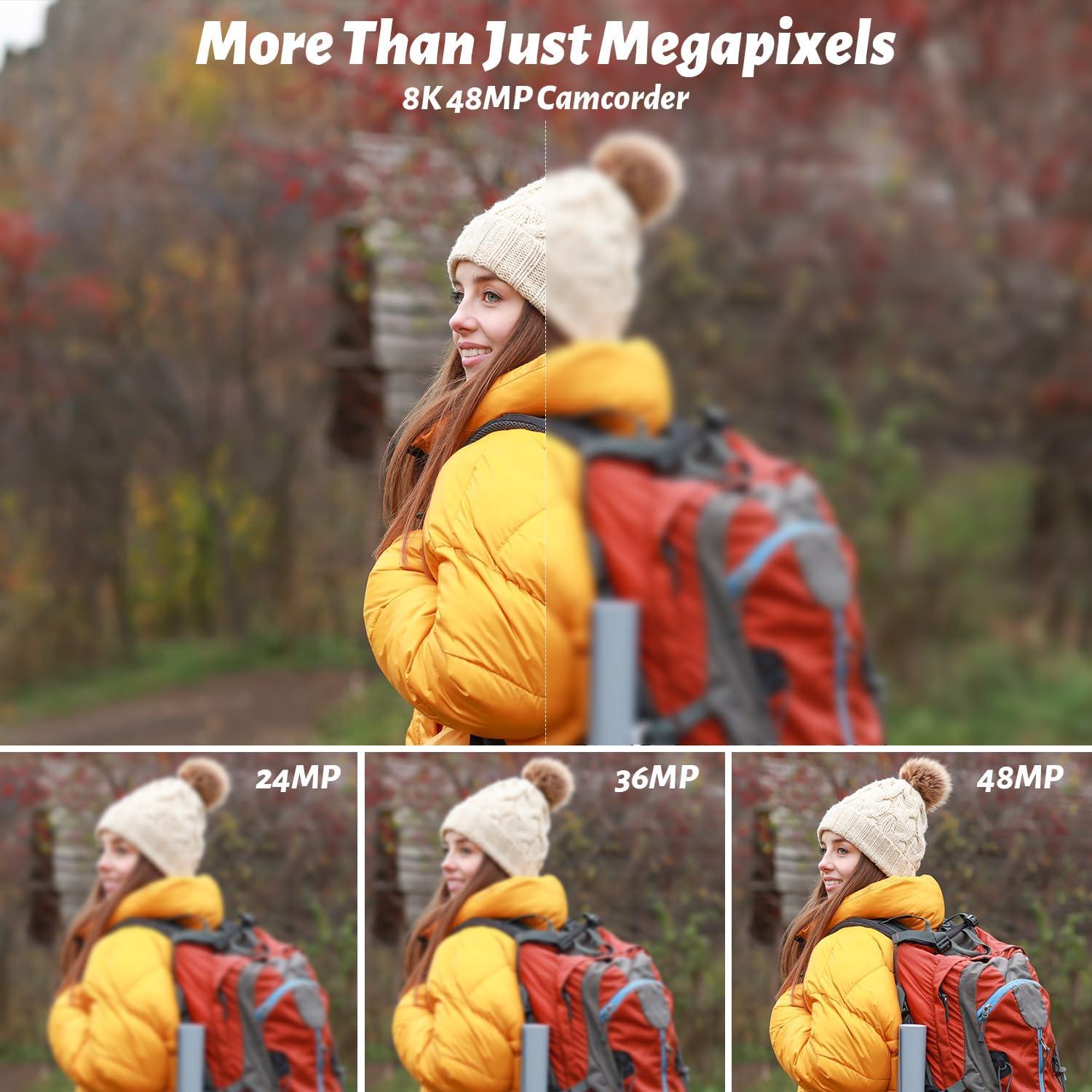 Cámara de Video 8K MURAUX HDV01, 48MP, WiFi, Pantalla Táctil