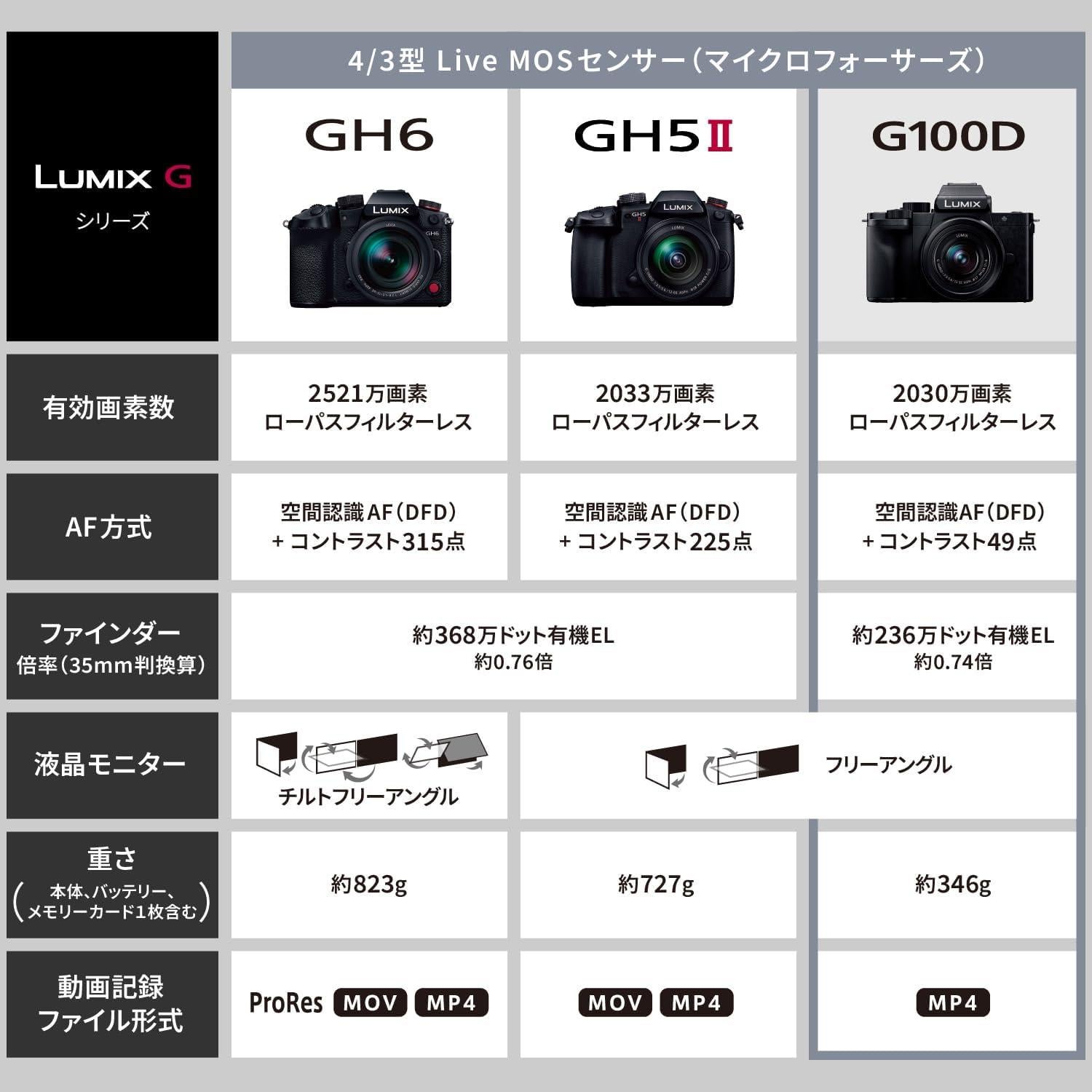 Cámara sin espejo Panasonic LUMIX G100 20.3MP 4K 12-32mm