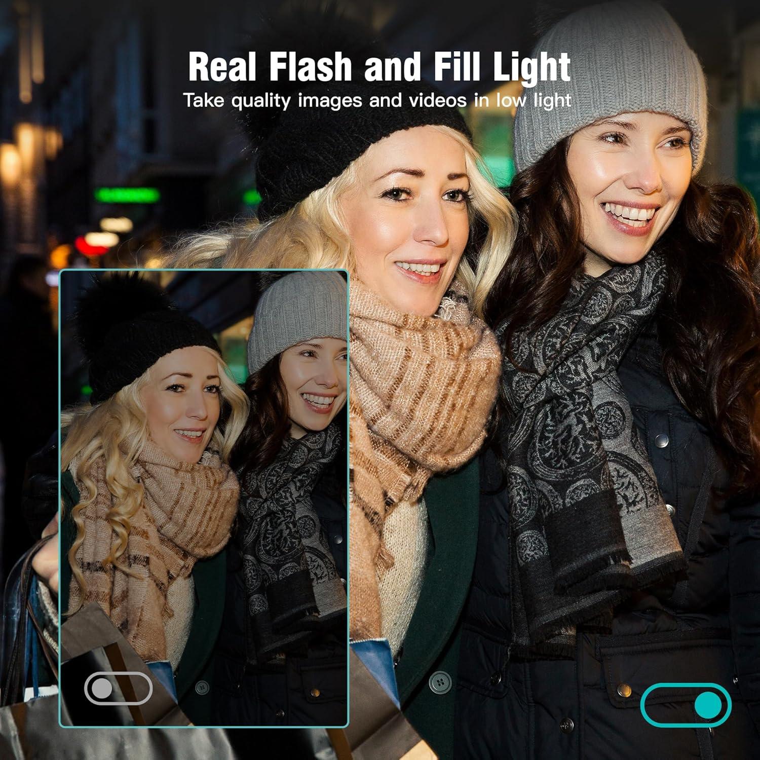 Cámara Digital Compacta 4K Fansbe Smart A85 Rosa 64MP