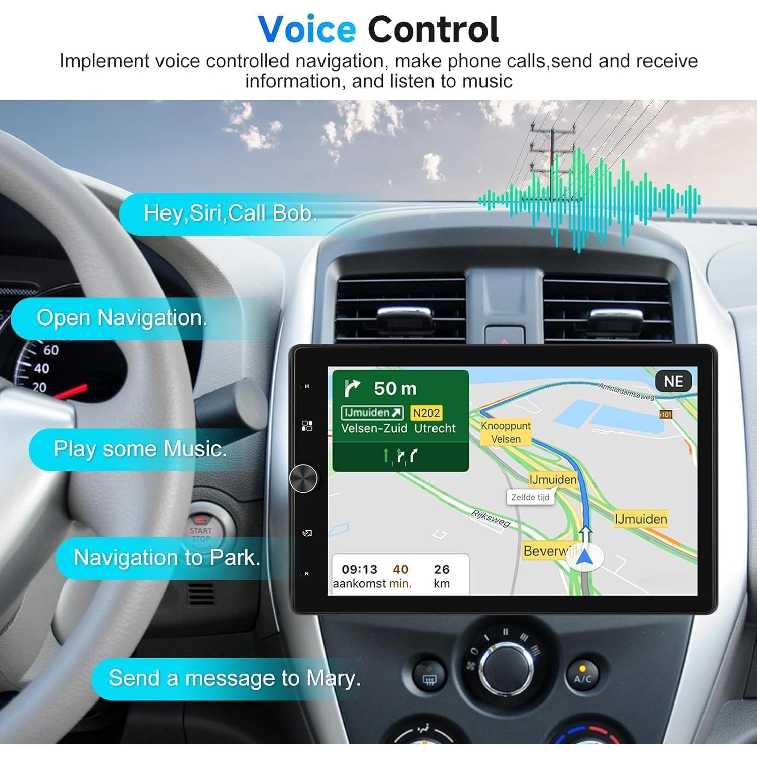 Estéreo de Coche Podofo 10.4" CarPlay Inalámbrico y Android Auto