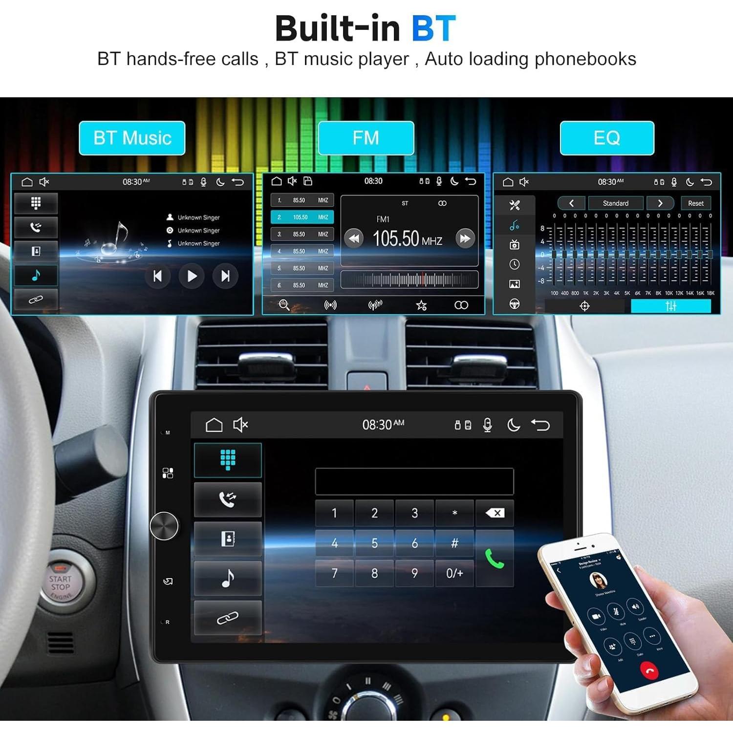 Estéreo de Coche Podofo 10.4" CarPlay Inalámbrico y Android Auto
