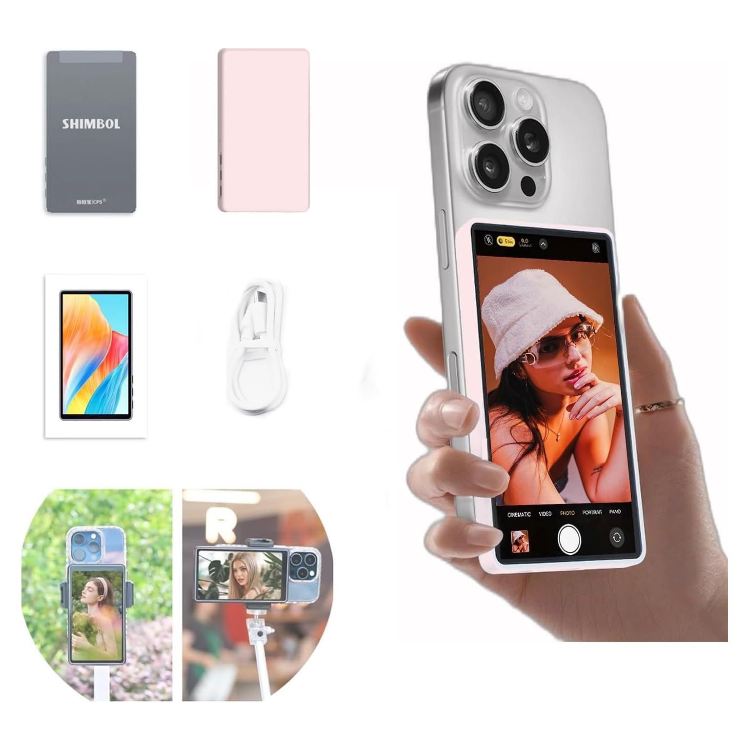 Monitor de Vlog Selfie Shimbol CP5 Lite 5" 1080P Rosa