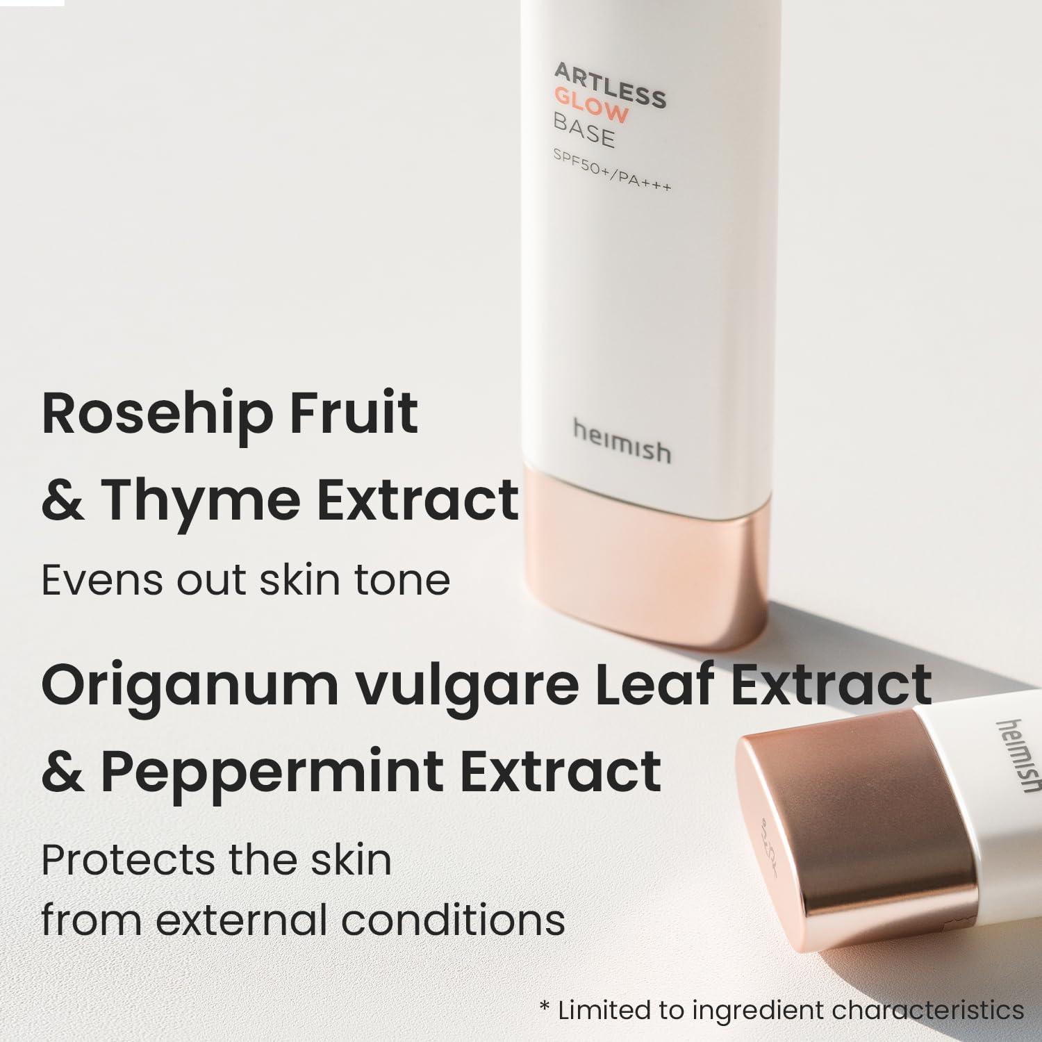 Base de Brillo Artless Heimish 40ml - Primer, Iluminador, SPF 50+