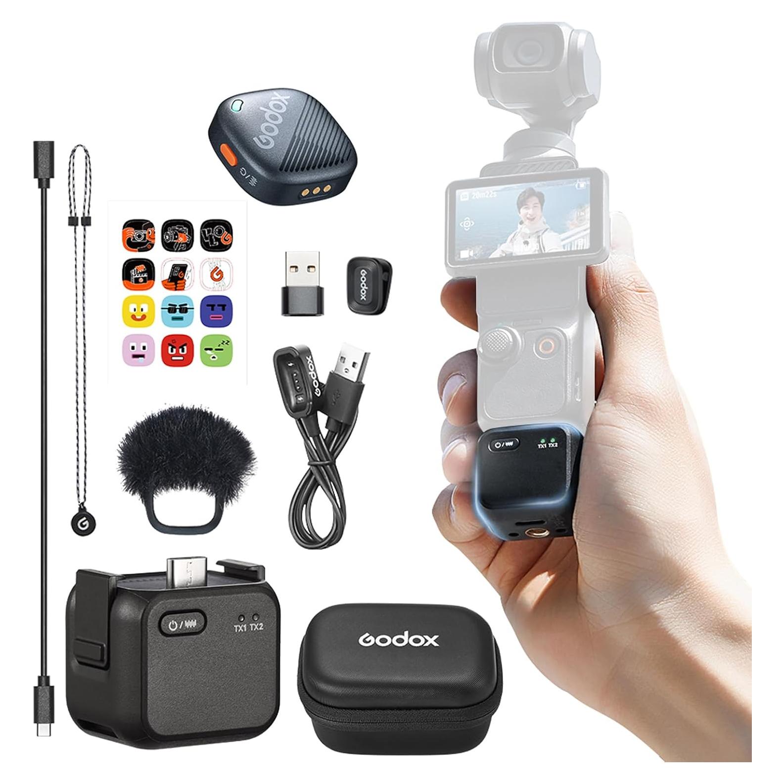 Micrófono Lavalier Inalámbrico Godox Cube-OP3 para DJI Pocket 3