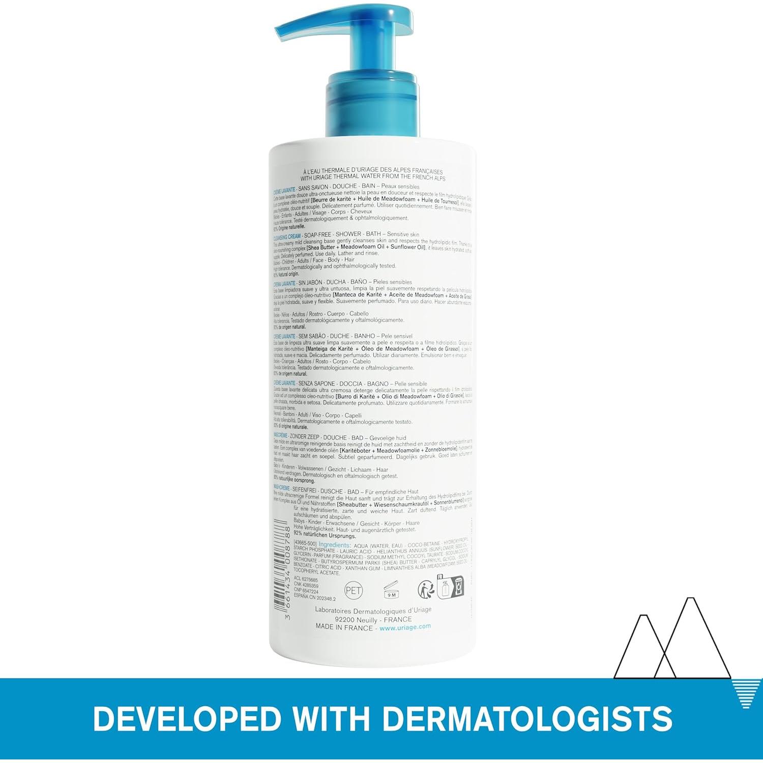 Gel de Ducha Hidratante Uriage 500 mL - Limpia y Nutre