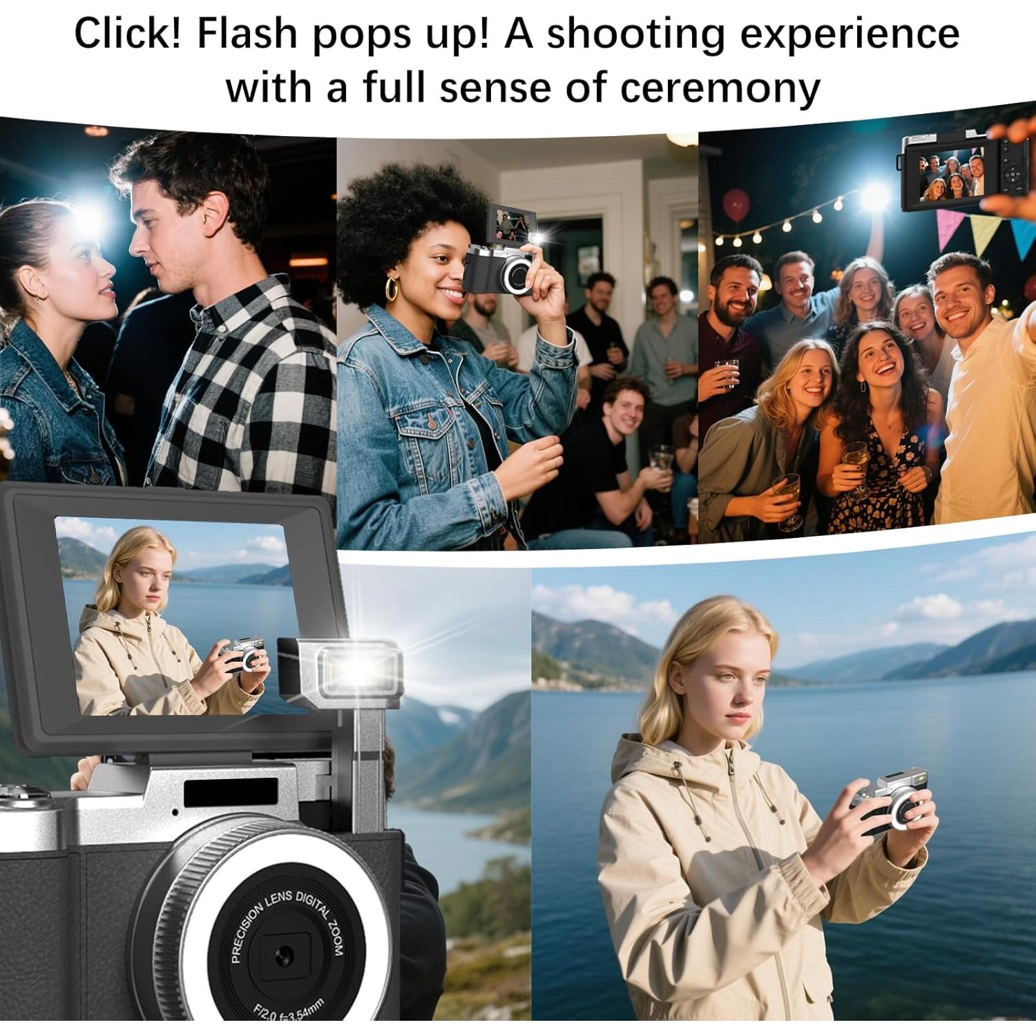 Cámara Digital 4K GUEDIEO R2L 48MP Pantalla 2.8" Zoom 18X