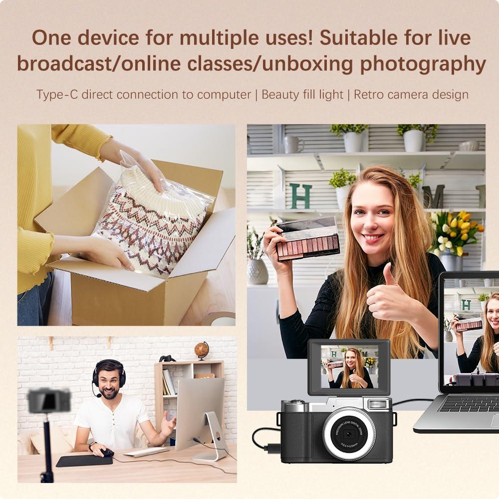 Cámara Digital 4K GUEDIEO R2L 48MP Pantalla 2.8" Zoom 18X