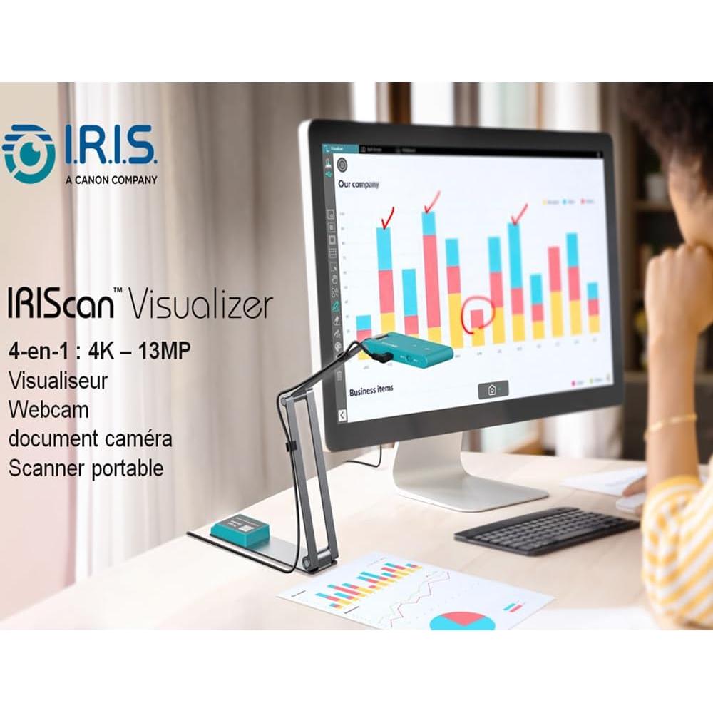Cámara de Documentos IRIScan 4K-13MP, Escáner A3 Portátil