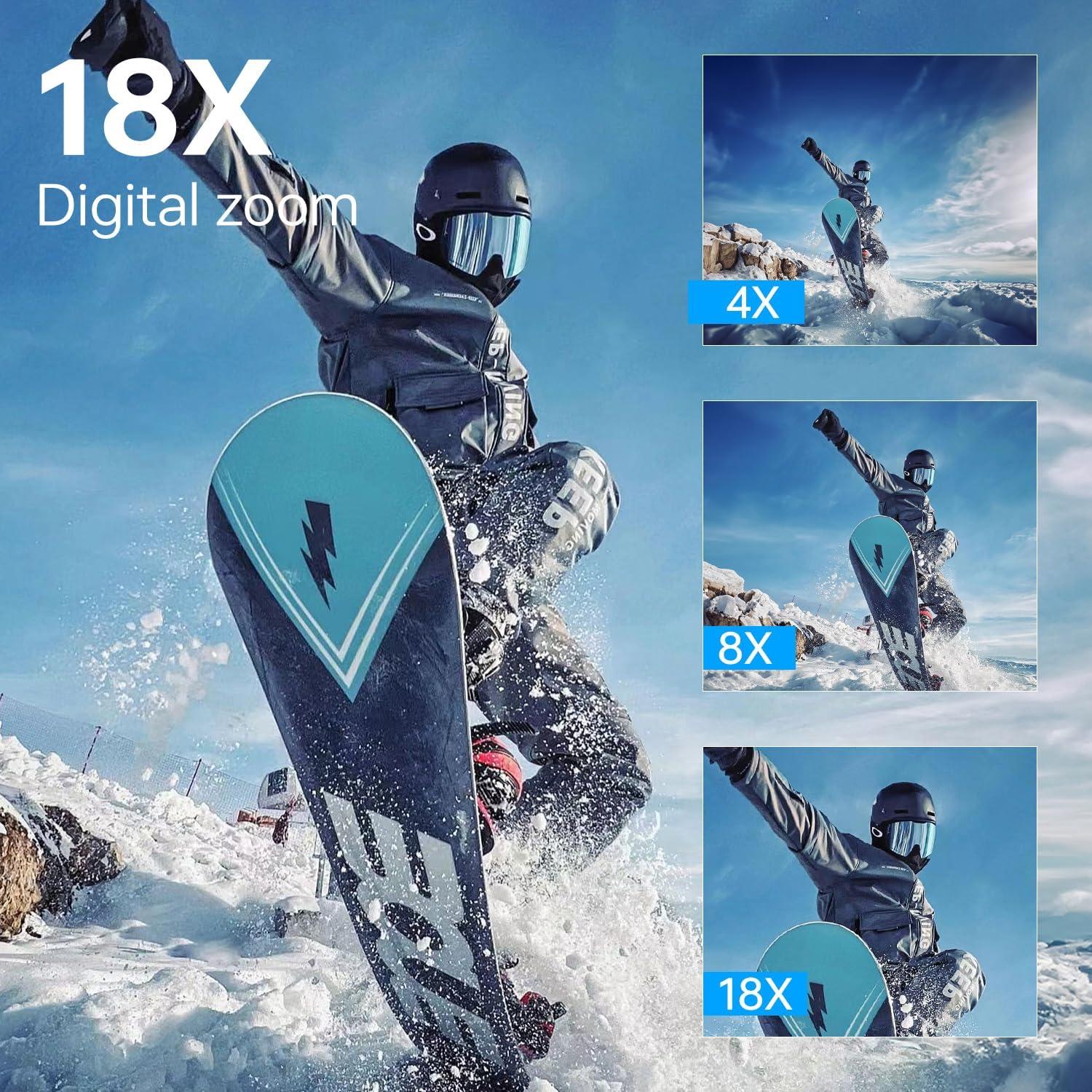 Cámara de Video Digital 4K Dumjug HDV1308 con Visión Nocturna