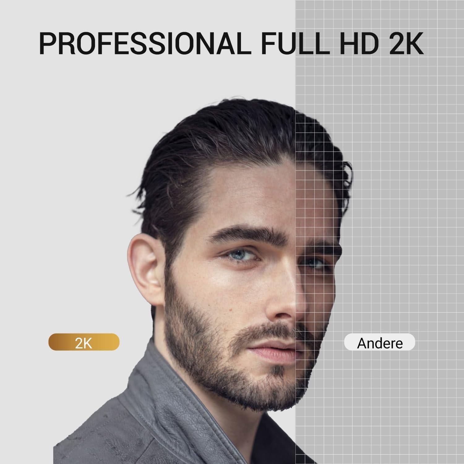 Cámara Web HD 2K Diccik con Micrófono y Corrección de Luz