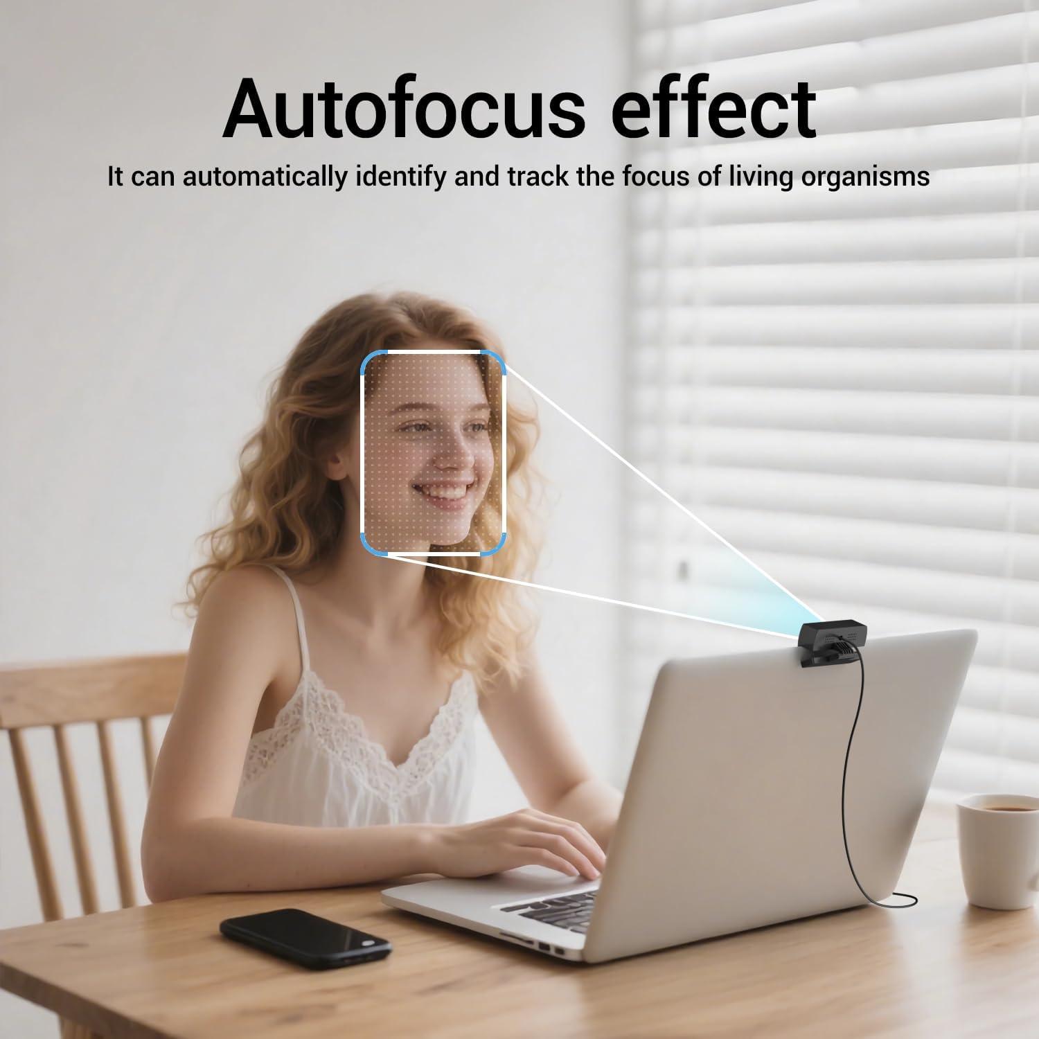 Cámara Web HD 2K Diccik con Micrófono y Corrección de Luz