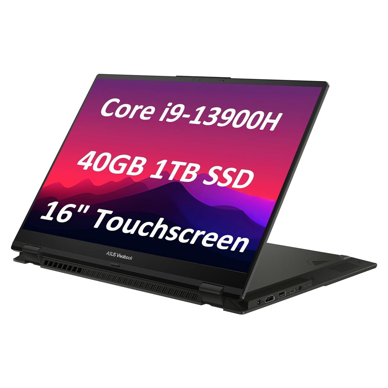 Laptop 2-en-1 ASUS Vivobook S 16 Flip, 16" FHD, Intel i9, 40GB RAM, 1TB SSD