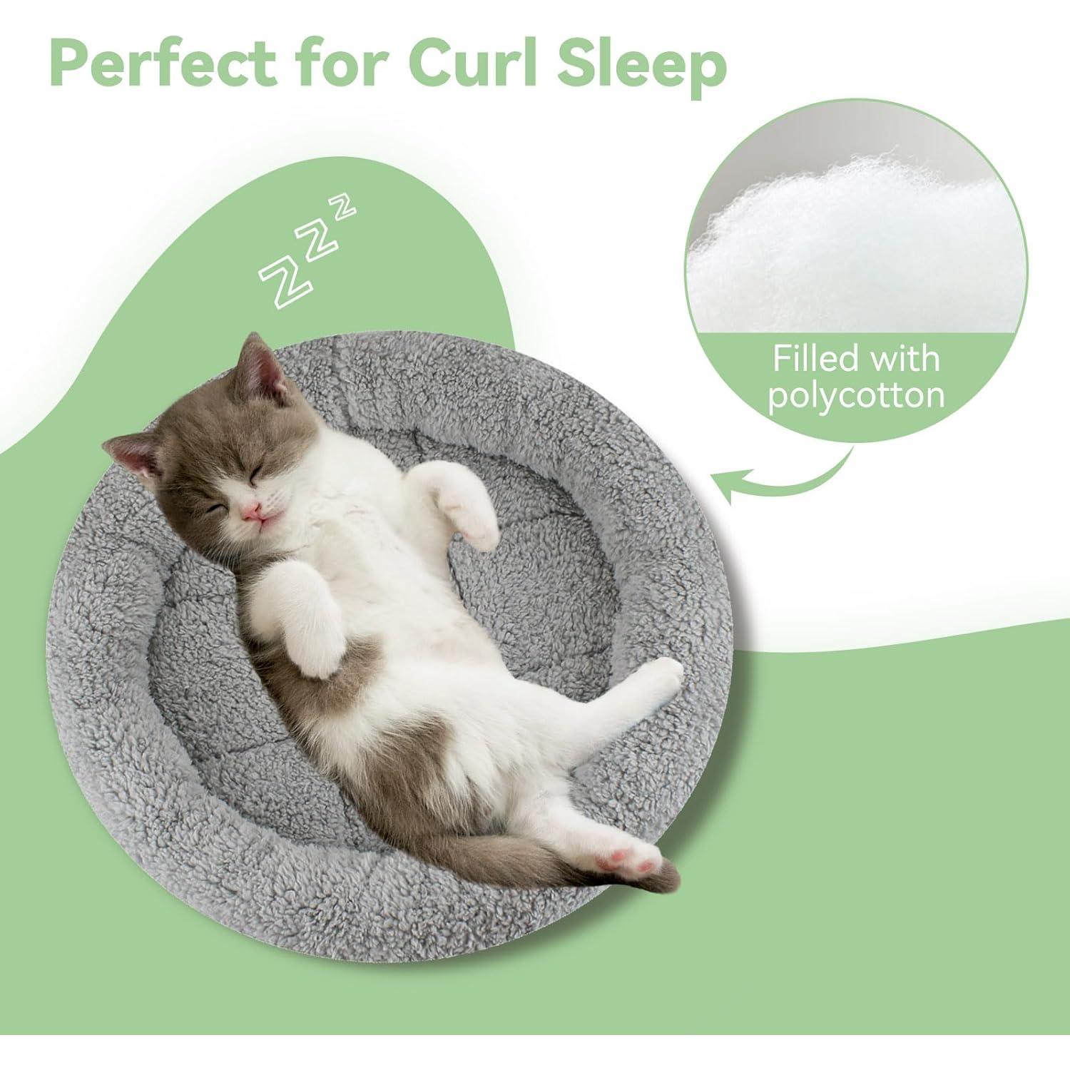 Cama para Gatos LESYPET Redonda Pequeña 35 cm Antideslizante