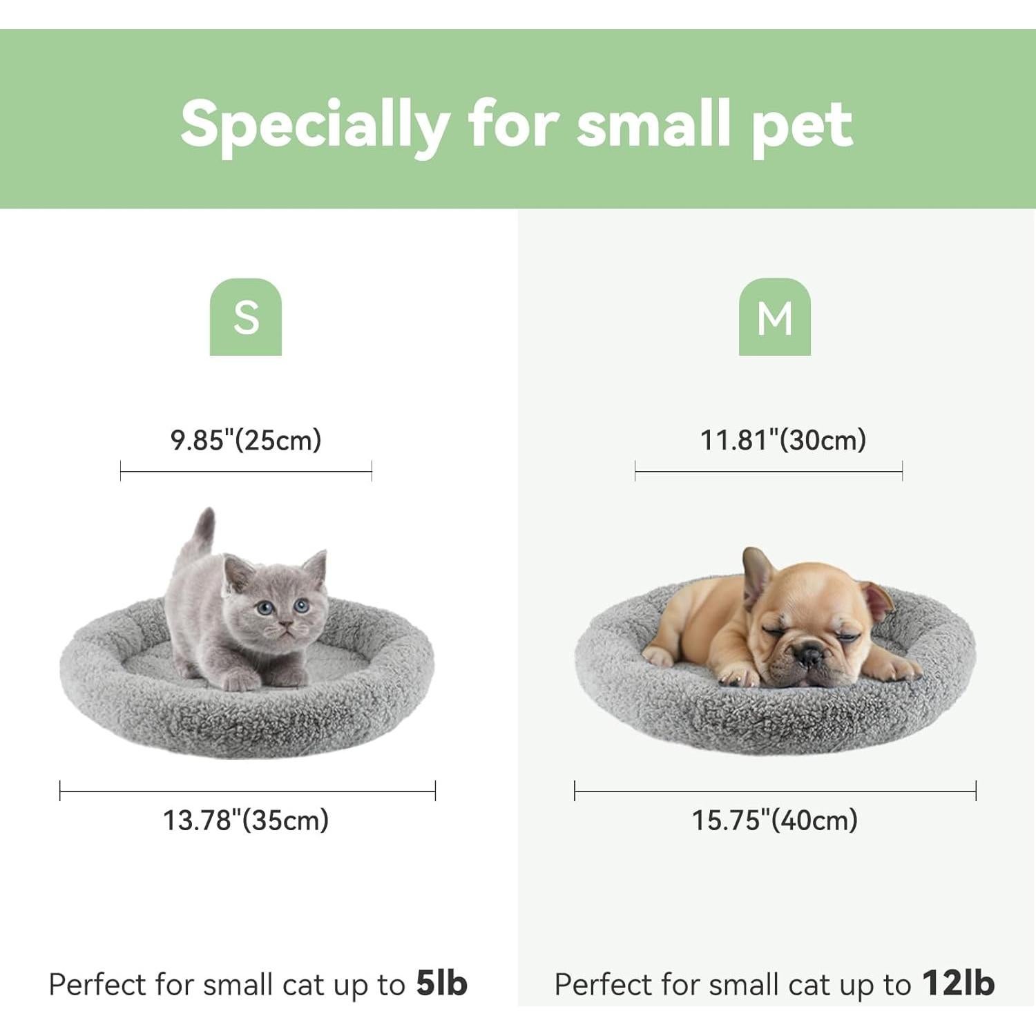 Cama para Gatos LESYPET Redonda Pequeña 35 cm Antideslizante