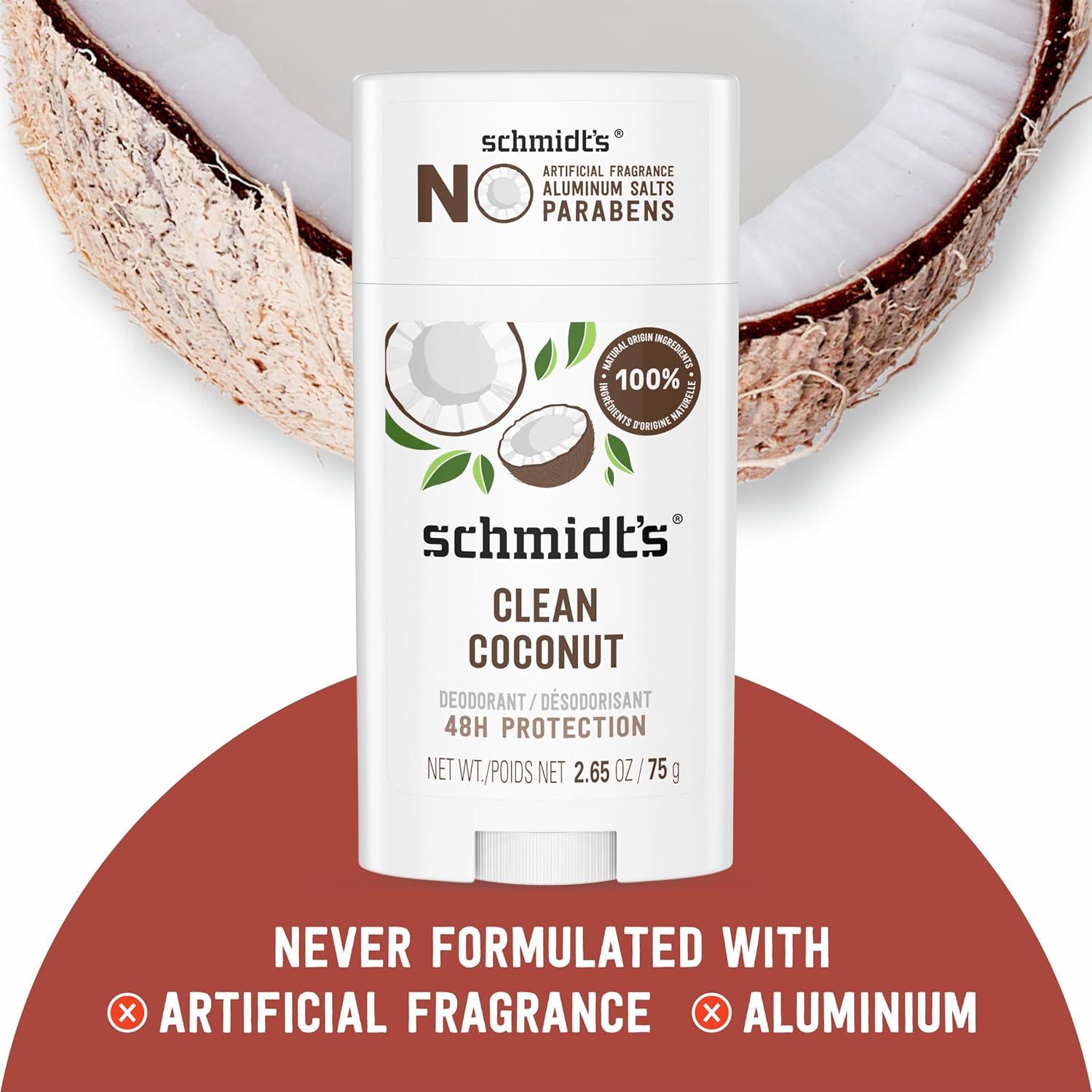 Desodorante Vegano Sin Aluminio Schmidt Clean Coconut 75 g