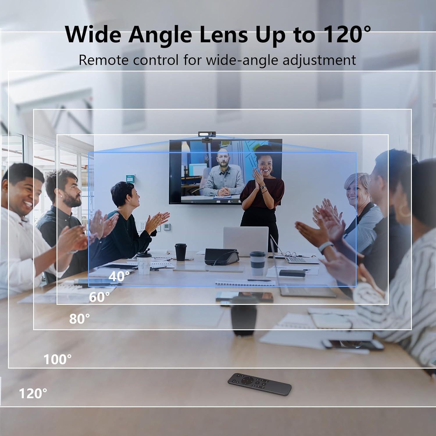 Cámara Web 4K Sameuo G53-4K con Micrófonos AI y Luz LED