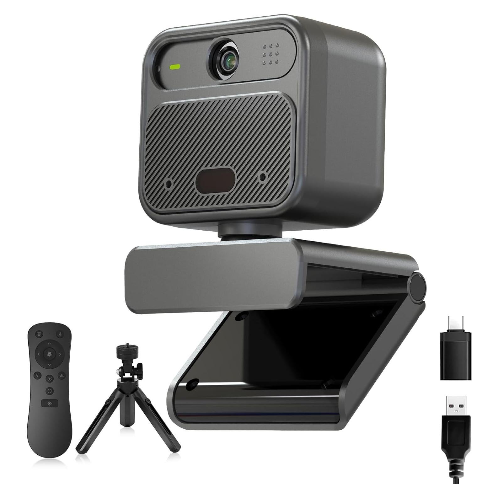 Cámara Web 4K Saylas W12S con Micrófonos y Control Remoto