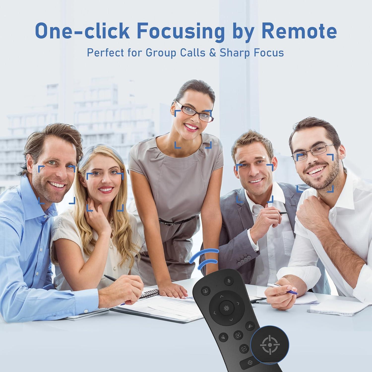 Cámara Web 4K Saylas W12S con Micrófonos y Control Remoto