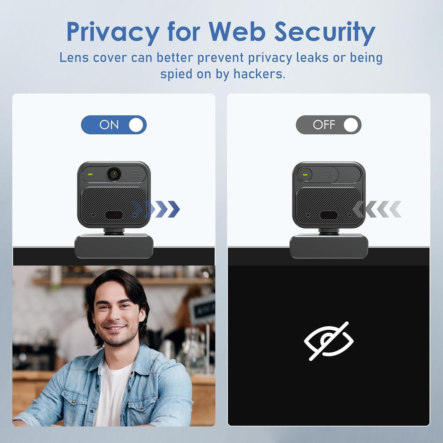 Cámara Web 4K Saylas W12S con Micrófonos y Control Remoto