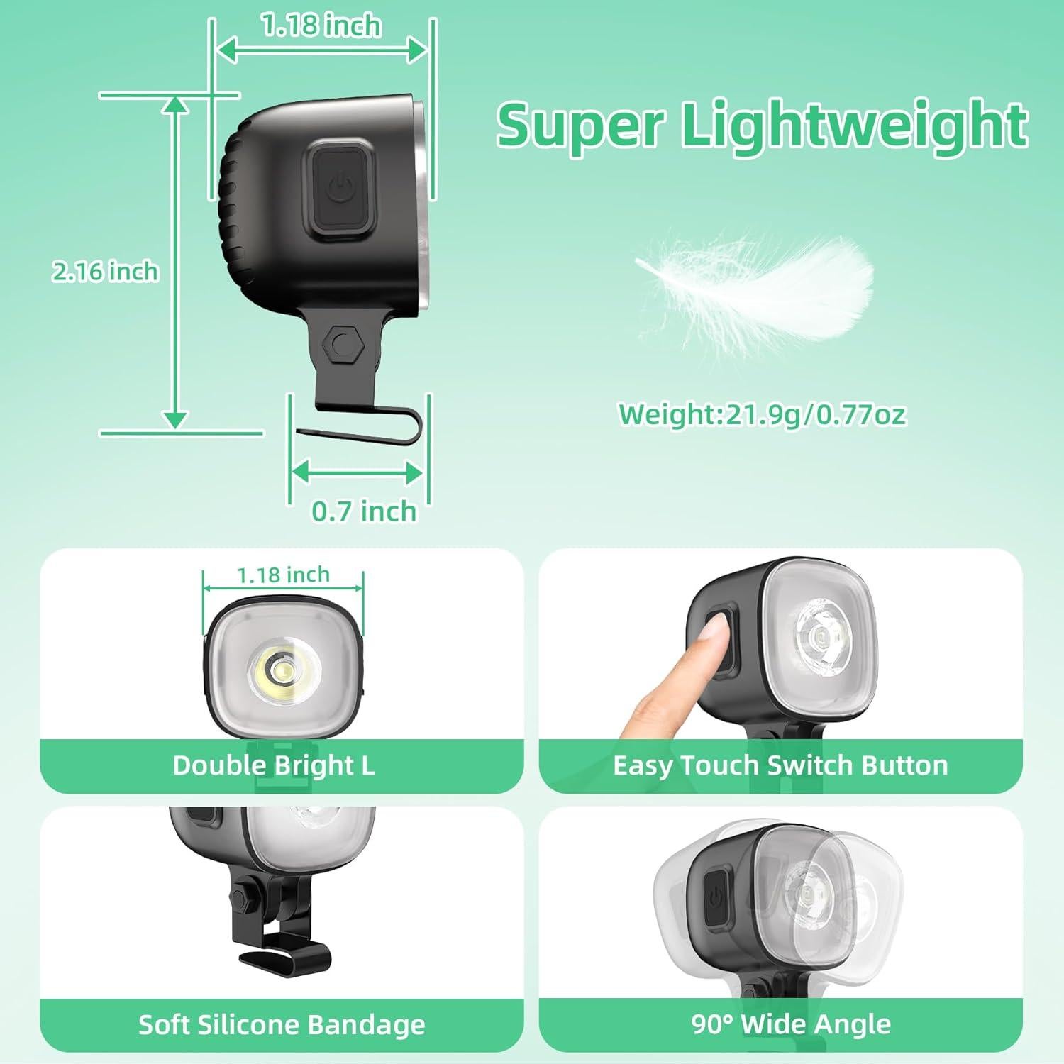 Faros para Zapatos SEVENKA YX03 Linterna Recargable