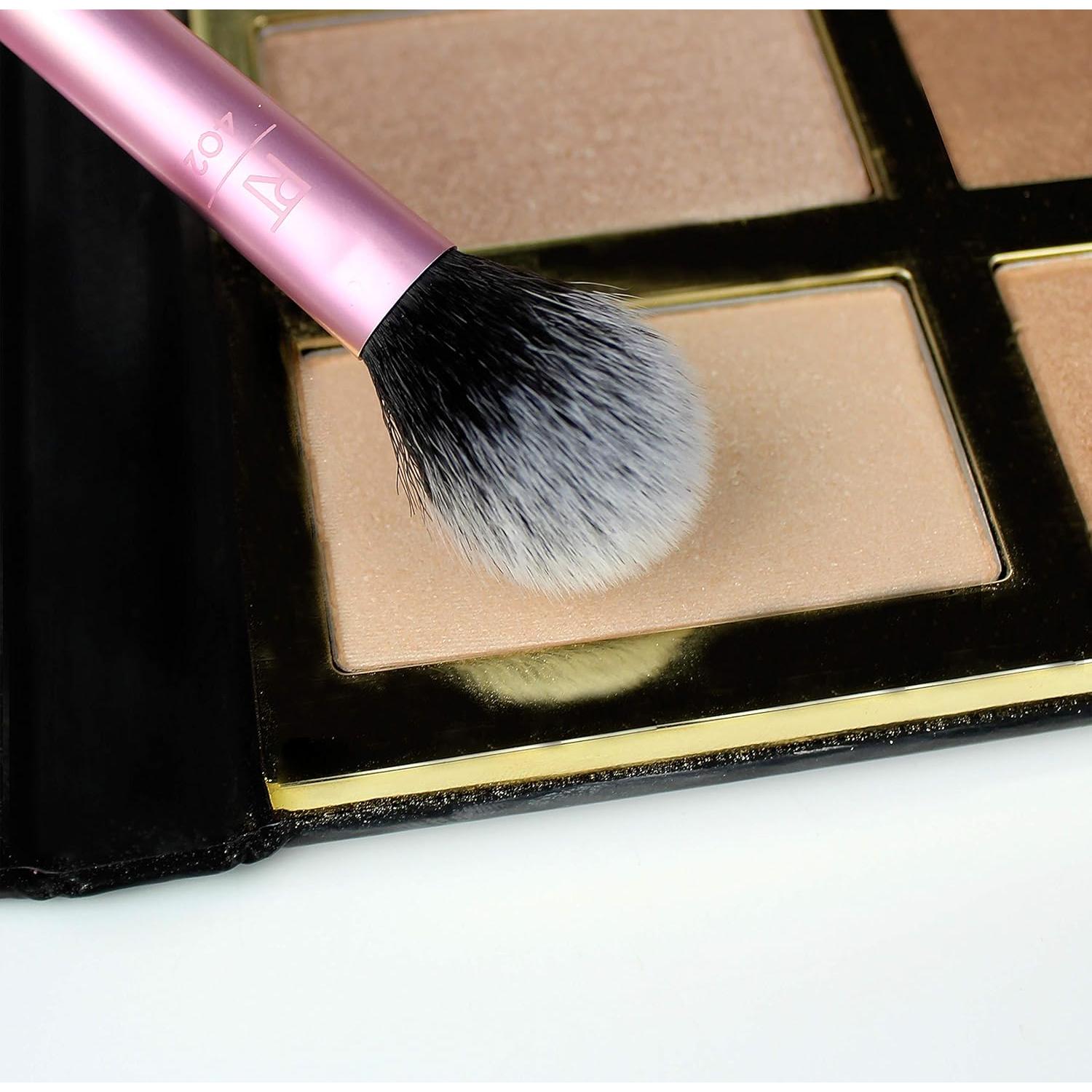Brocha Profesional para Maquillaje en Polvo Real Techniques RT 402 - Paquete de 4, Rosa