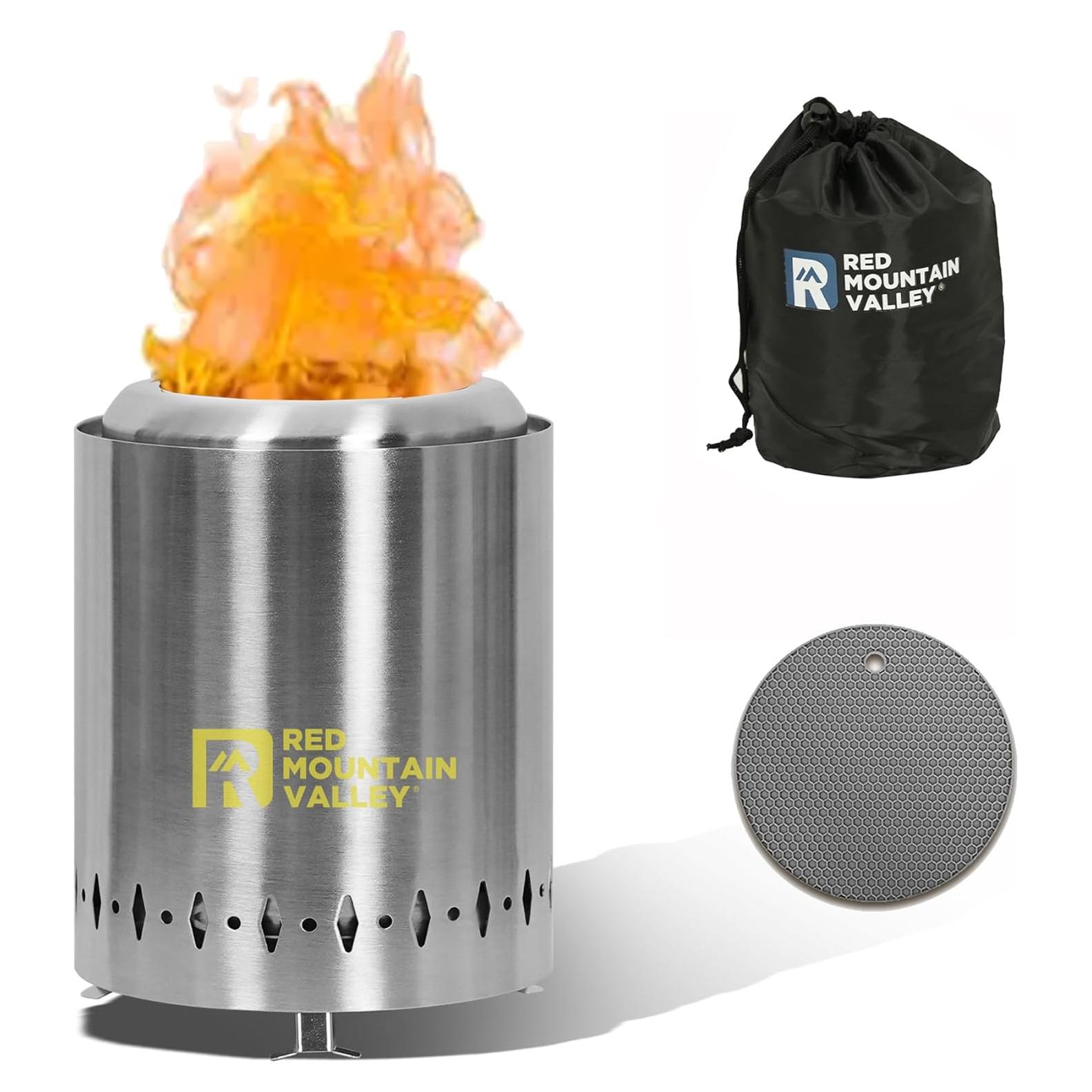 Hoguera de Mesa Red Mountain Valley Portátil Acero Inoxidable