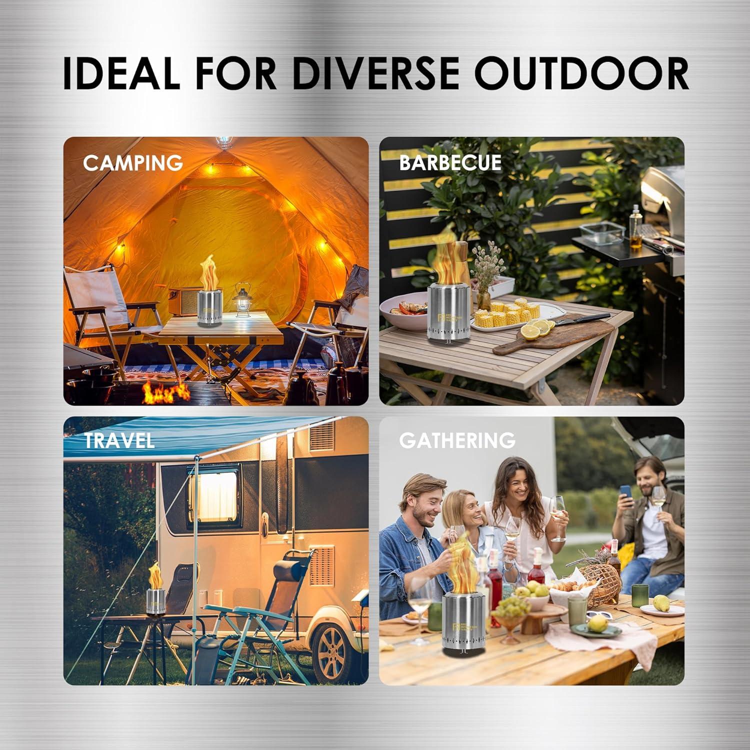 Hoguera de Mesa Red Mountain Valley Portátil Acero Inoxidable