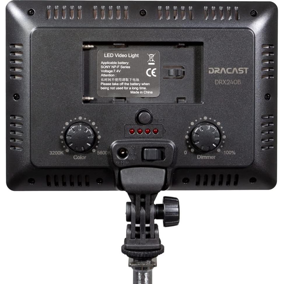 Luz LED de Video On-Camera Dracast X Series DRX240B Bicolor 3200K-5600K