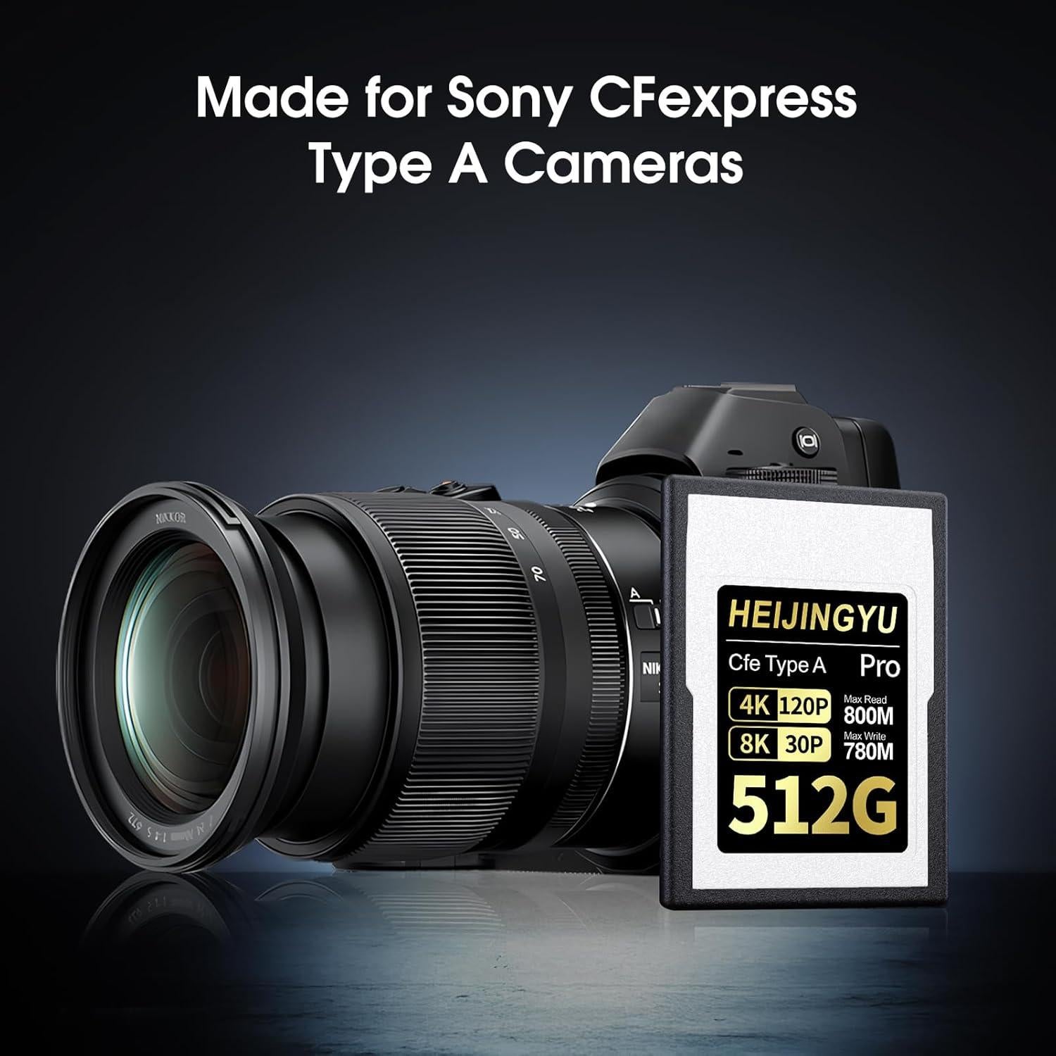 Tarjeta CFexpress Tipo A 512GB HEIJINGYU 800MB/s 4K 8K