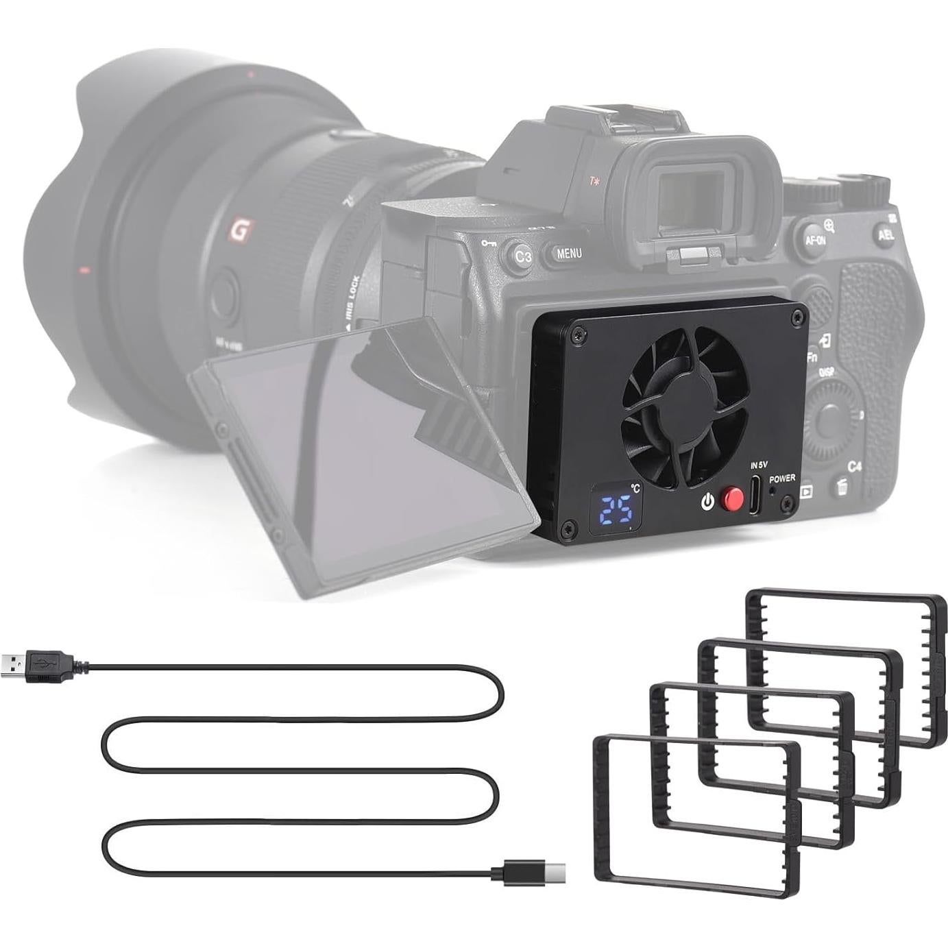 Ventilador de Enfriamiento para Cámara USB-C con Control de Temperatura