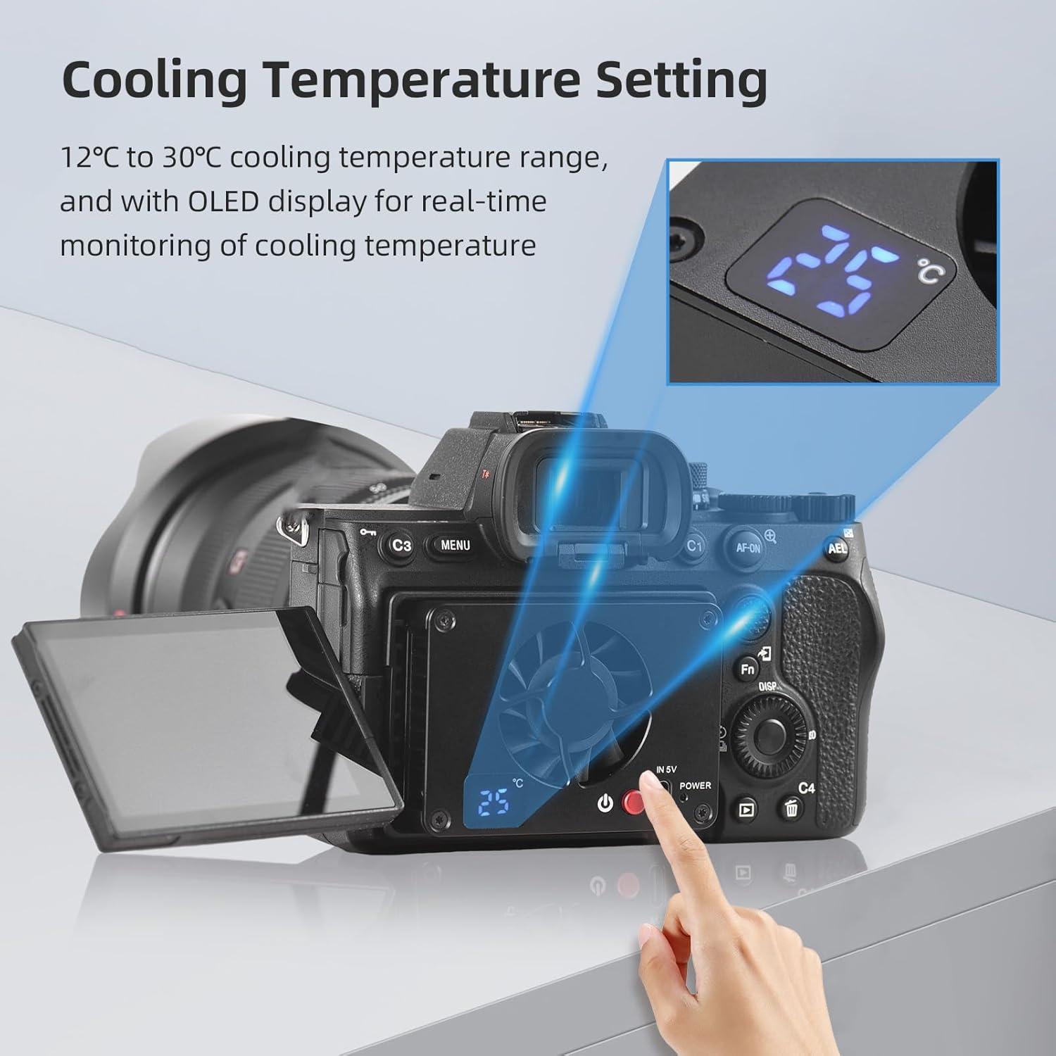 Ventilador de Enfriamiento para Cámara USB-C con Control de Temperatura