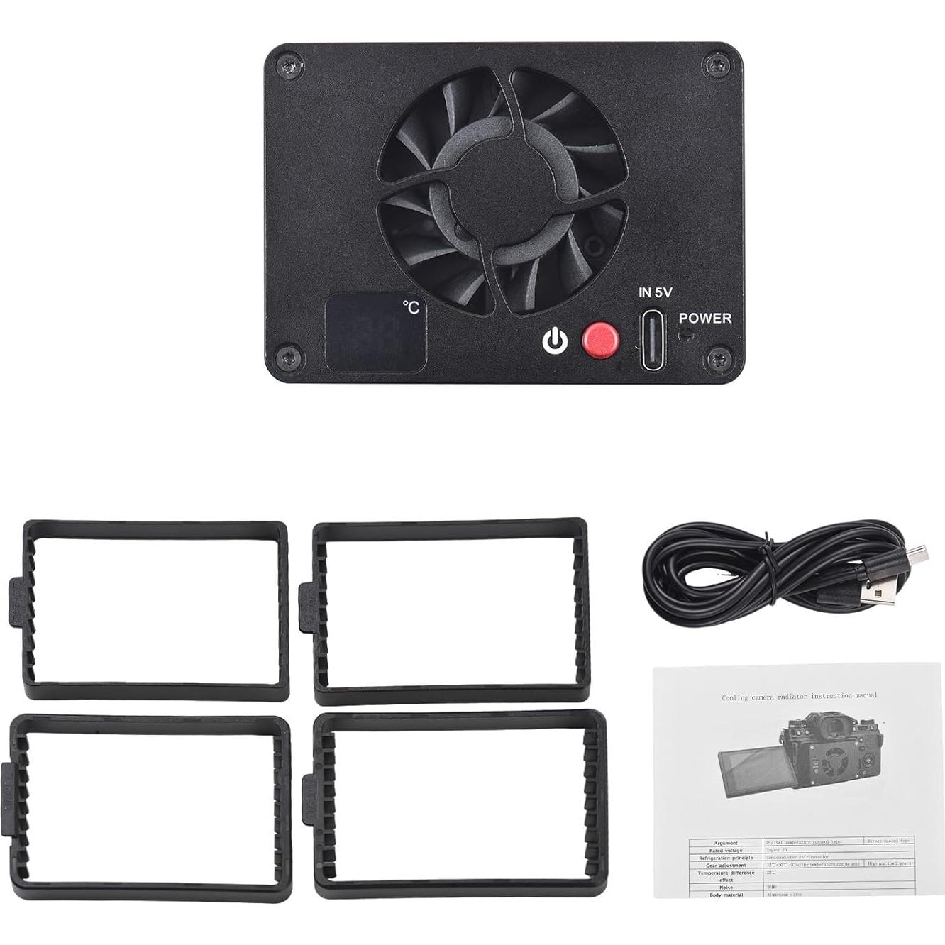 Ventilador de Enfriamiento para Cámara USB-C con Control de Temperatura