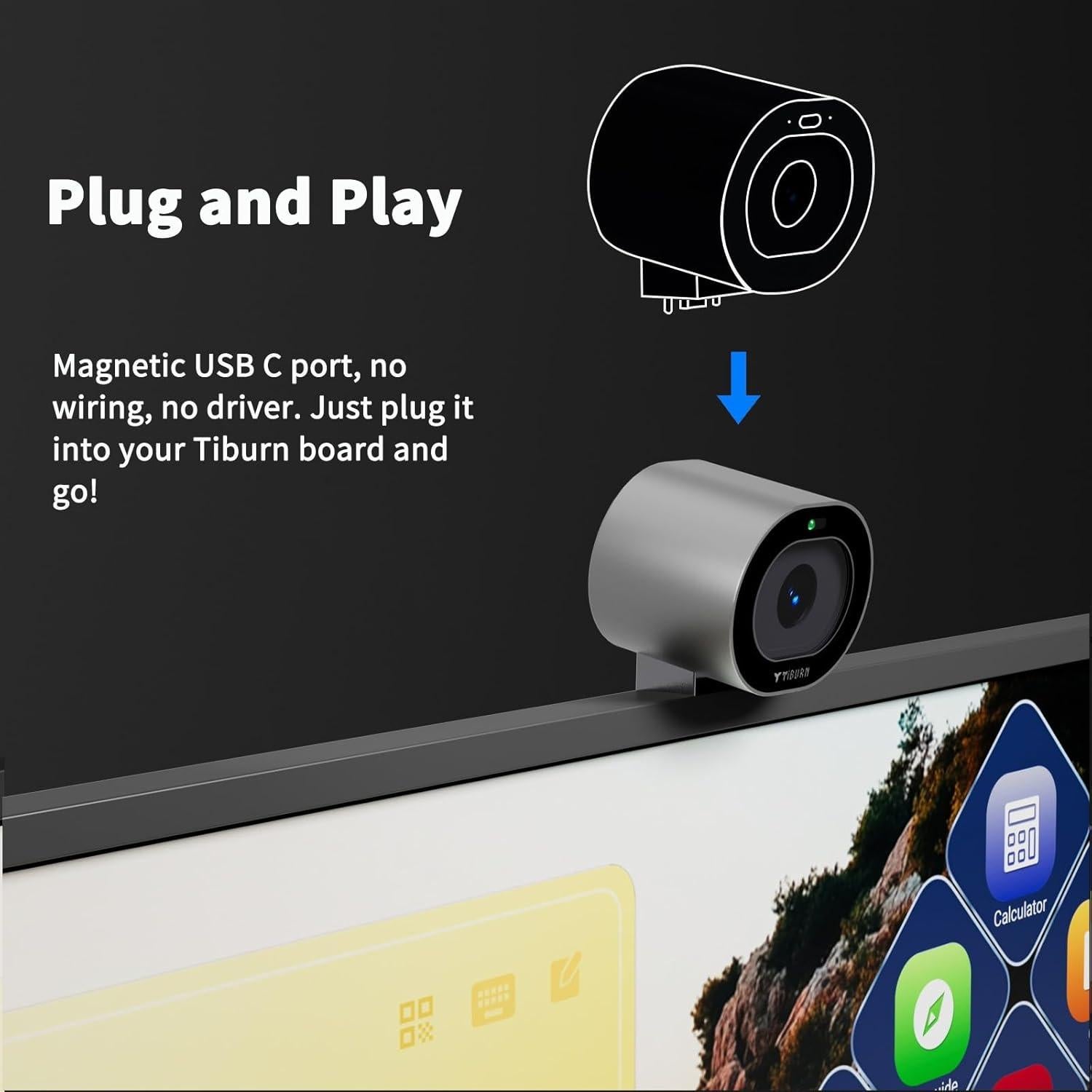 Cámara TIBURN HQ Eyes S2 4K AI con Micrófono y Control Gestual