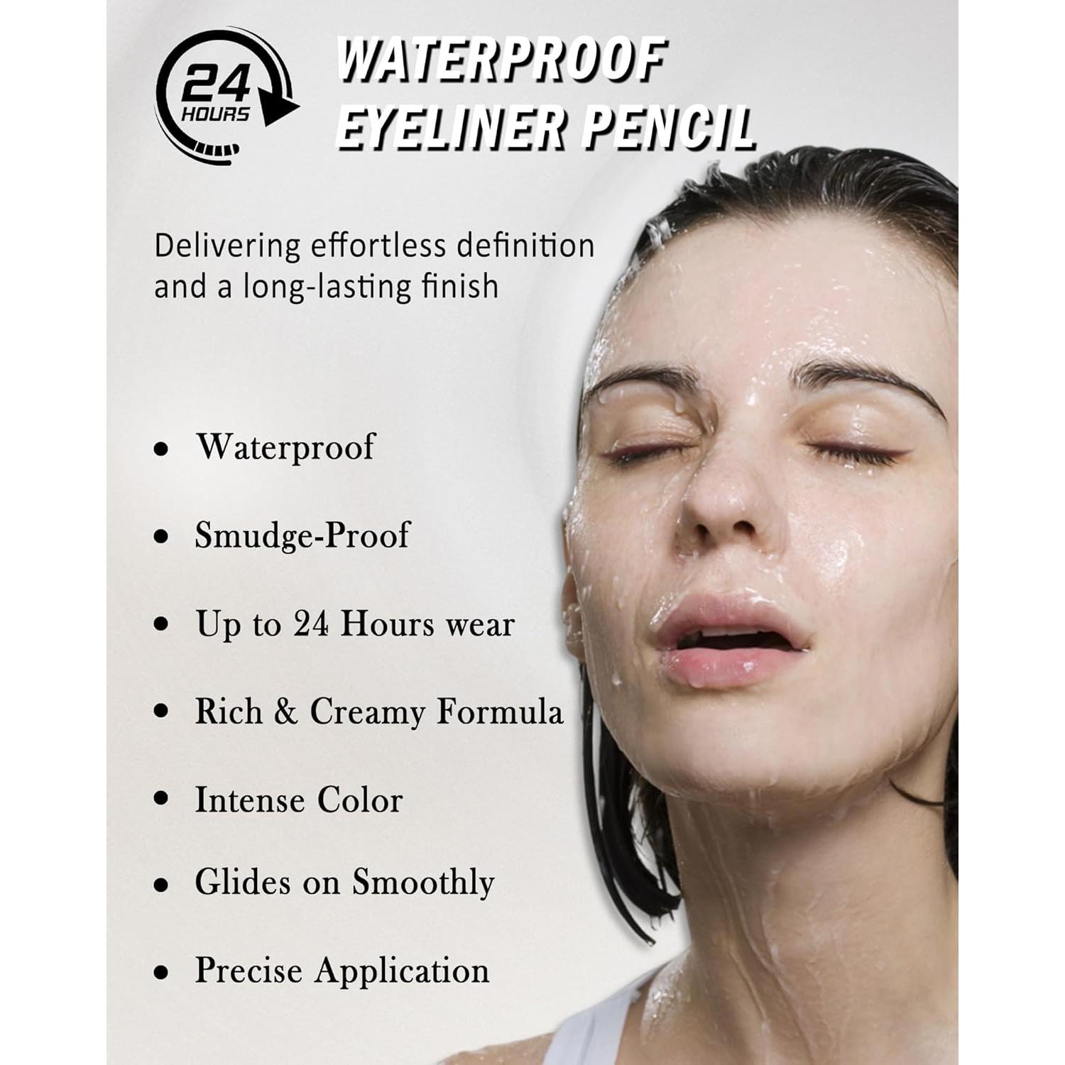 Delineador de Gel Negro Lestpola a Prueba de Agua 24H