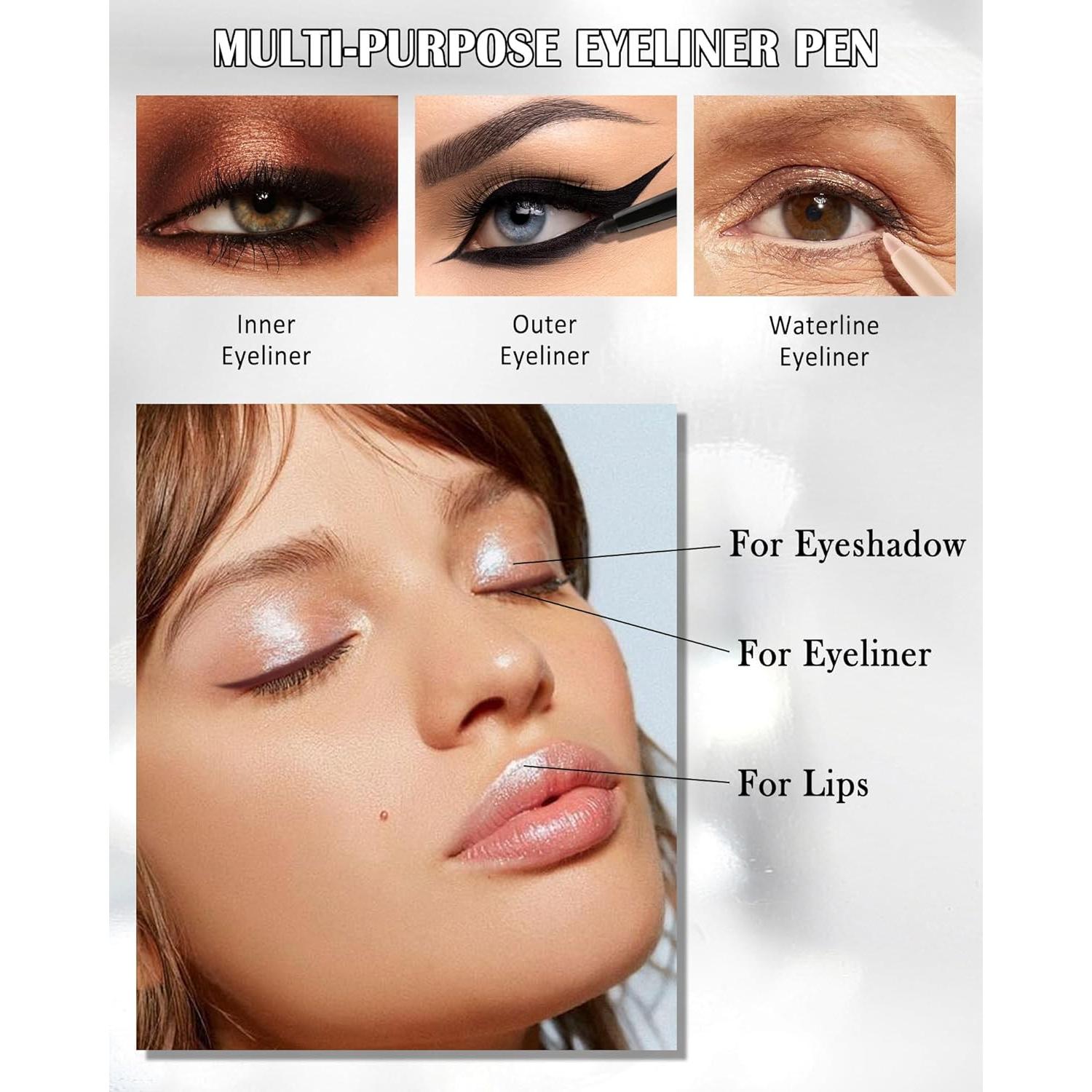 Delineador de Gel Negro Lestpola a Prueba de Agua 24H