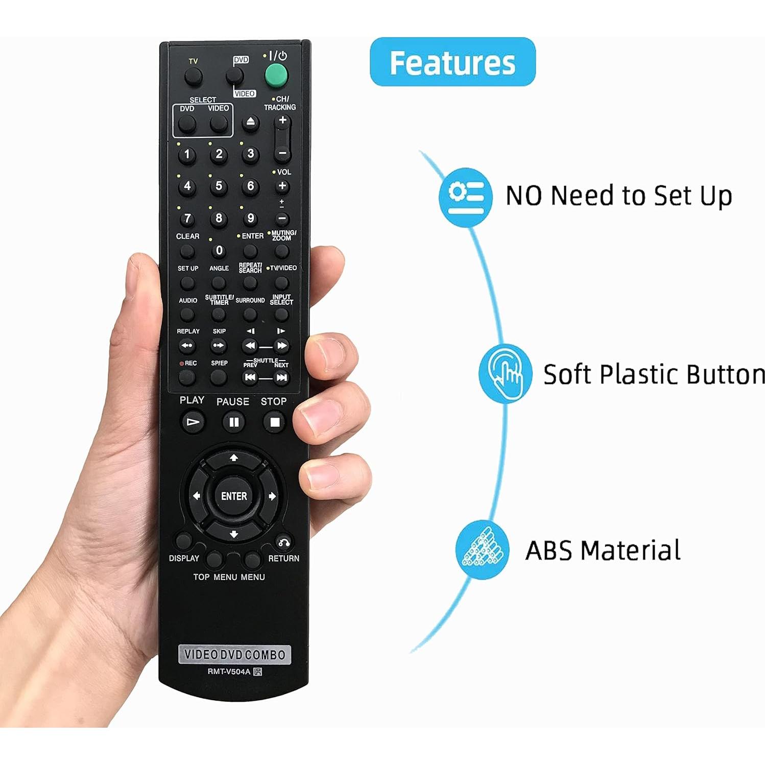 Control Remoto Reemplazo Sony RMT-V504A para DVD/VHS