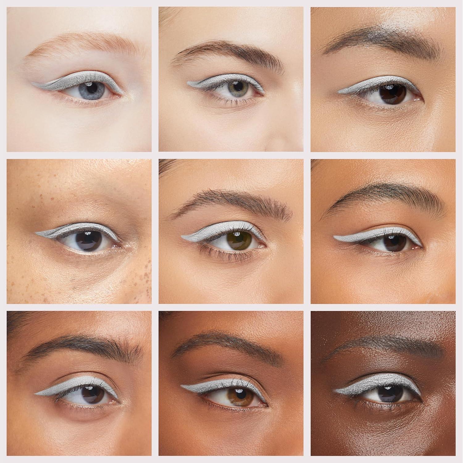 Lápiz de Ojos en Gel Erinde 04 Blanco Impermeable con Pinceles