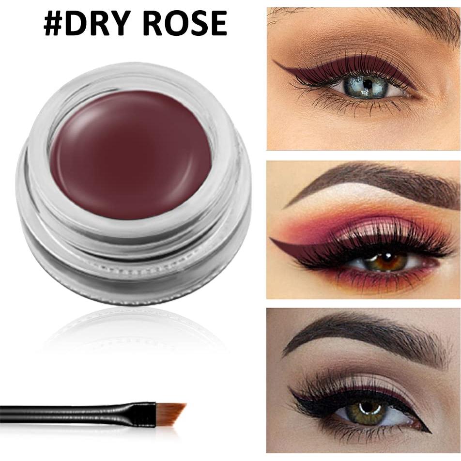 Delineador de Gel Impermeable Erinde 07 Rosa Seco con 2 Pinceles