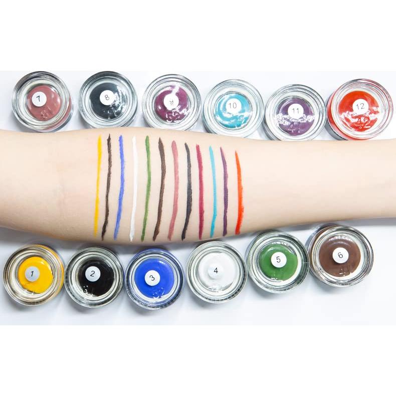 Delineador de Gel Impermeable Erinde 07 Rosa Seco con 2 Pinceles