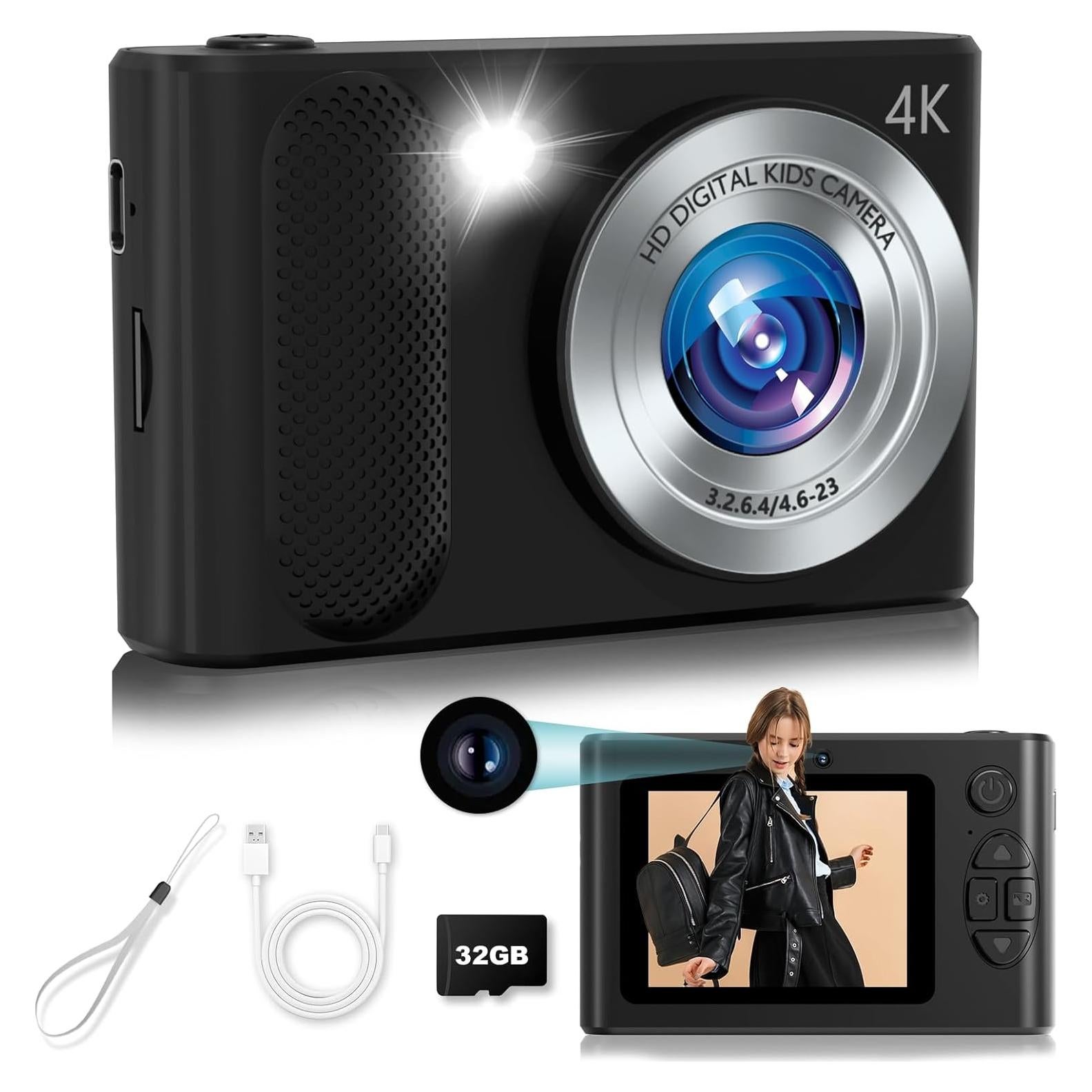 Cámara Digital para Niños Gtonster DC12 48MP 1080P con Luz