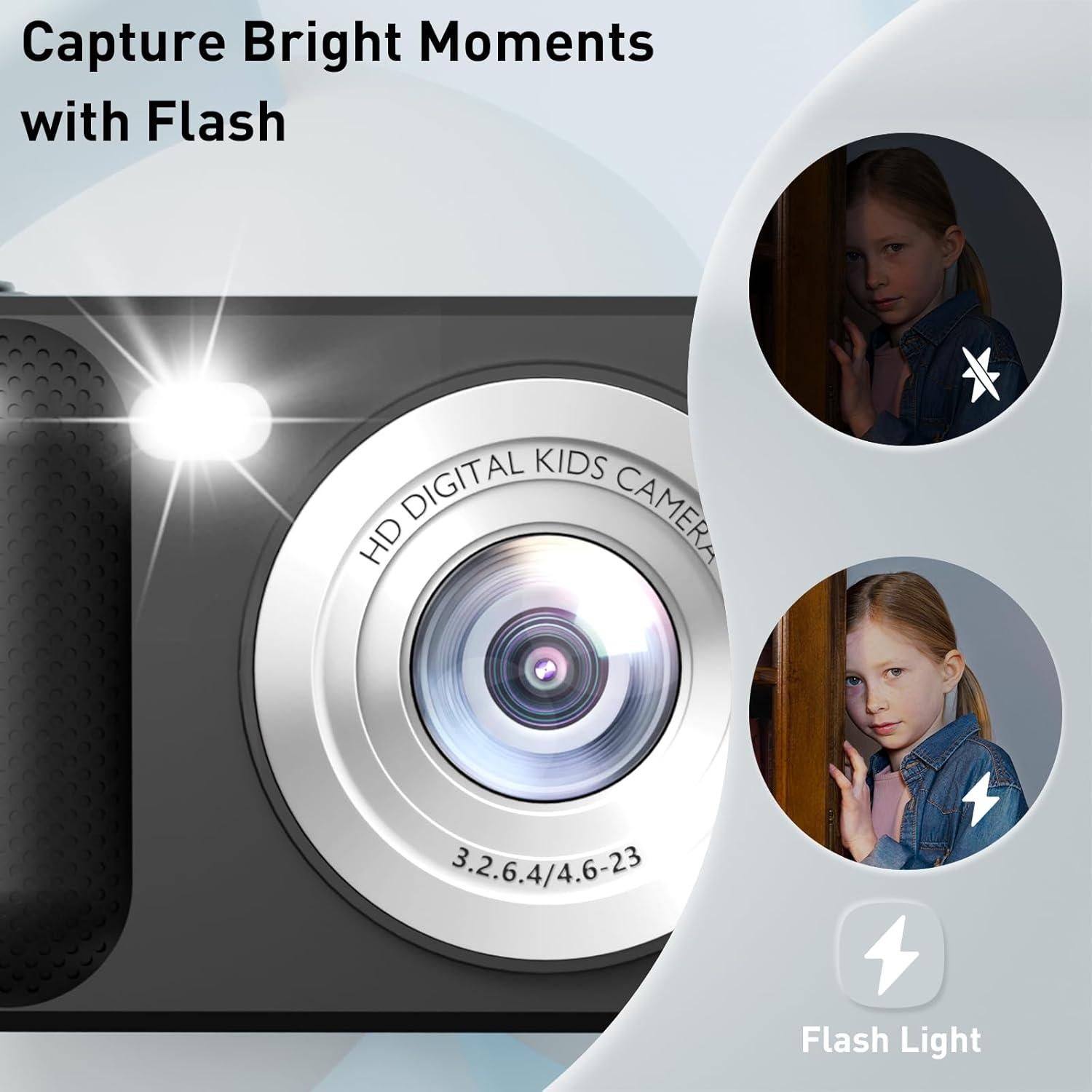 Cámara Digital para Niños Gtonster DC12 48MP 1080P con Luz