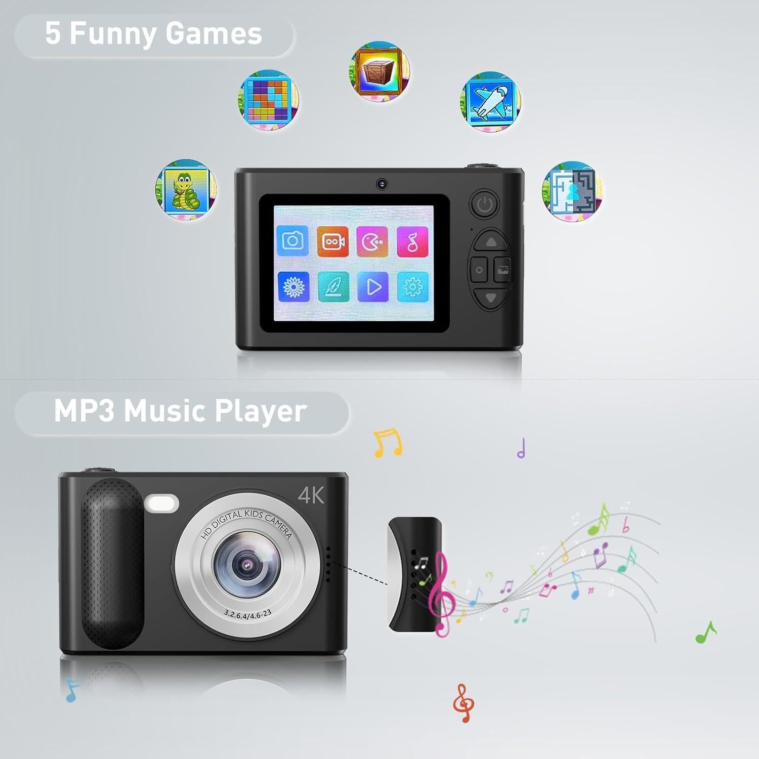 Cámara Digital para Niños Gtonster DC12 48MP 1080P con Luz