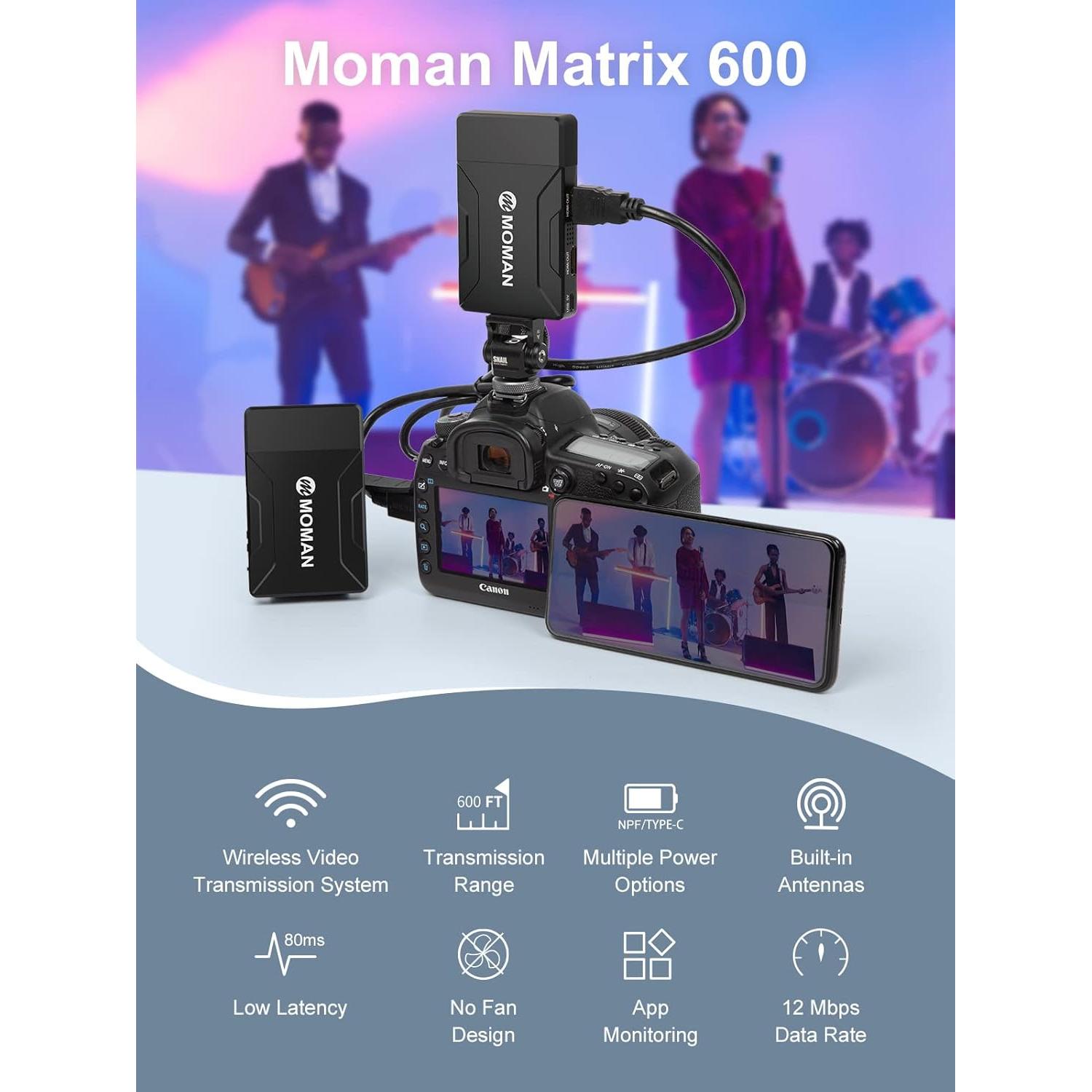 Transmisor Receptor HDMI Inalámbrico Moman Matrix 600